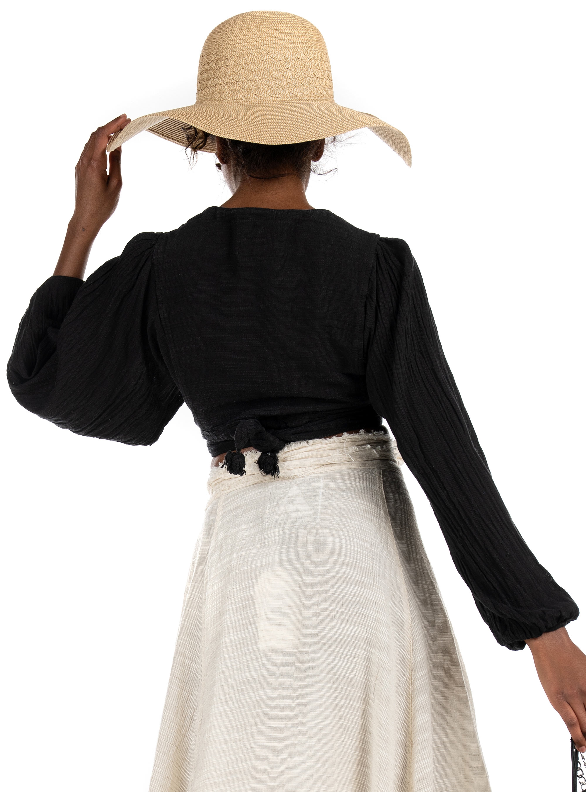 Hunaarii Crop Top - Tahitian Black Pearl