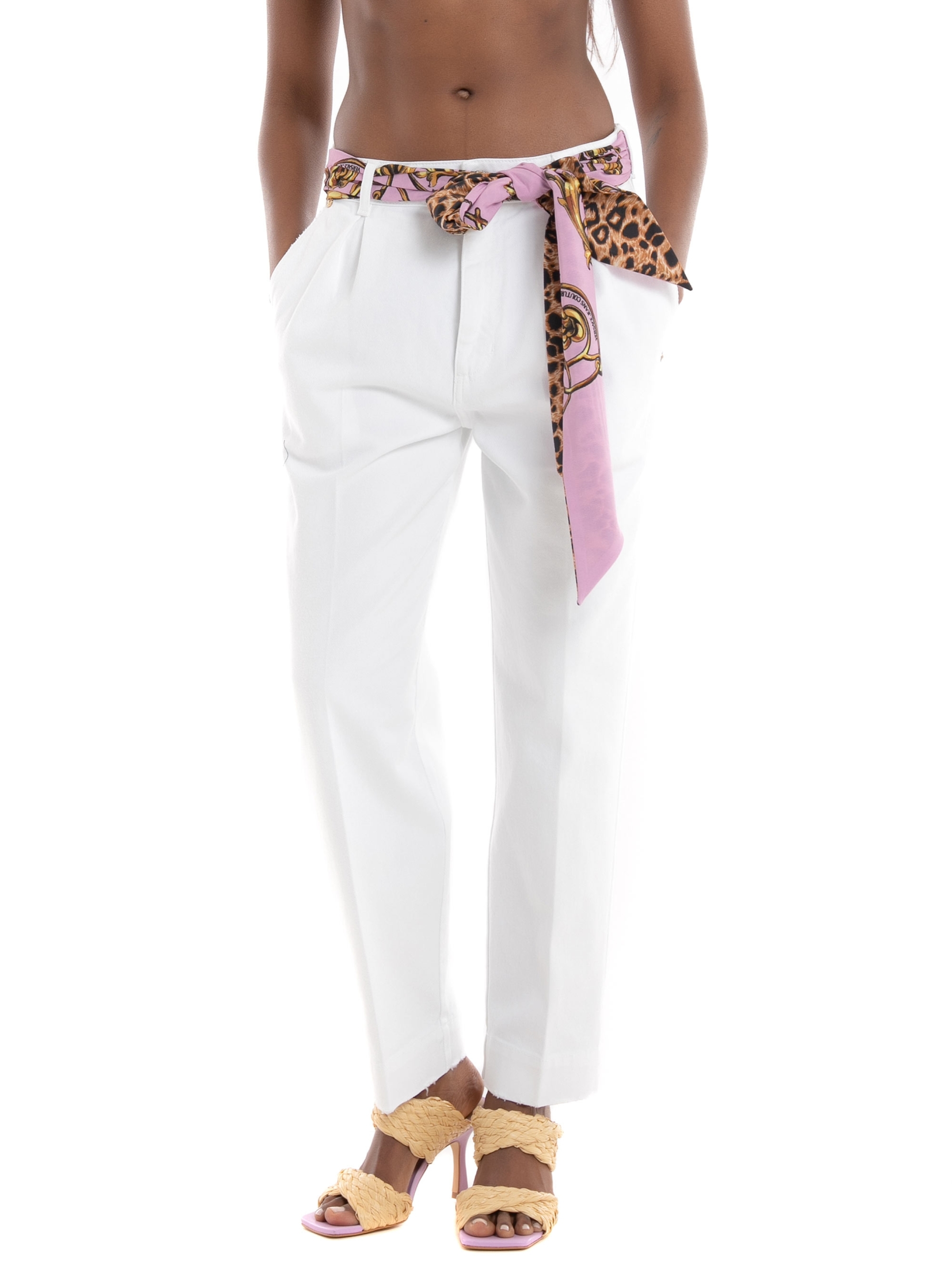Versace Jeans Couture Mix Foulard Jeans - White