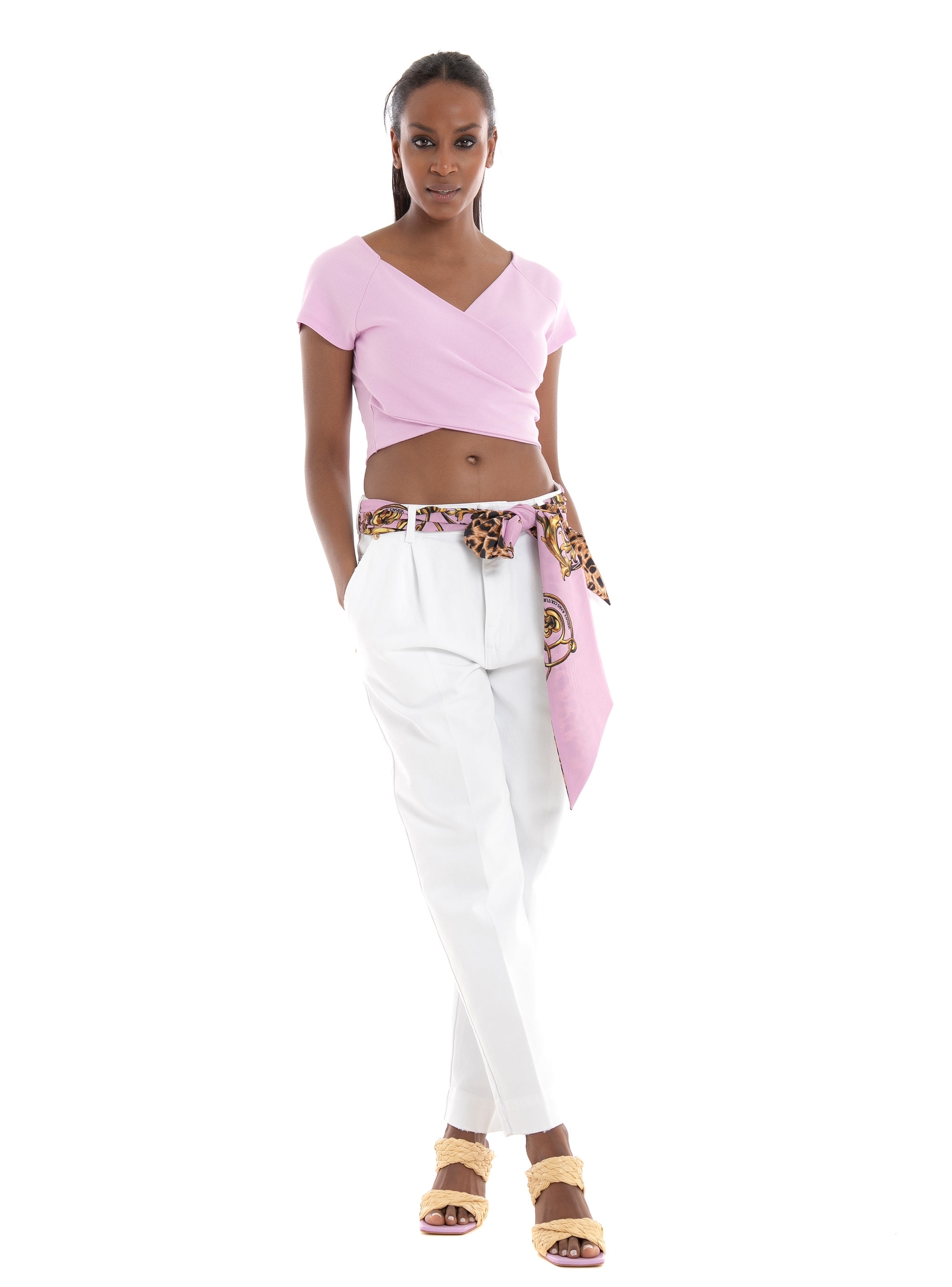 Versace Jeans Couture Mix Foulard Jeans - White