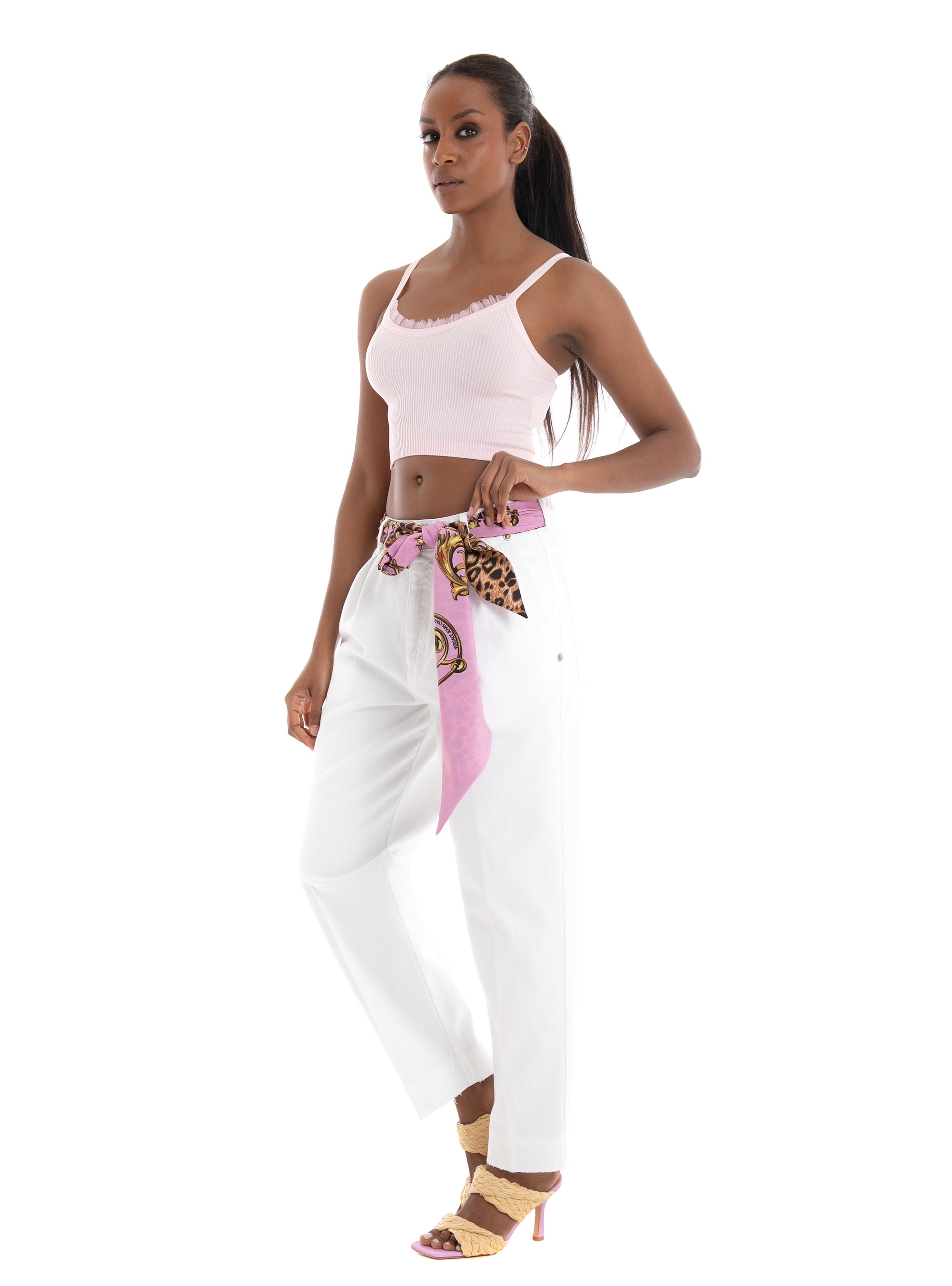 Versace Jeans Couture Mix Foulard Jeans - White