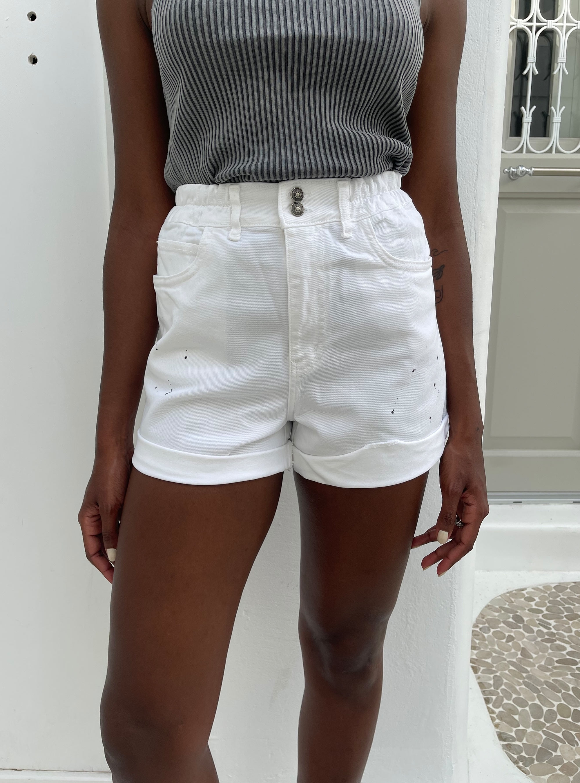 Collectiva Noir Dot Shorts - White