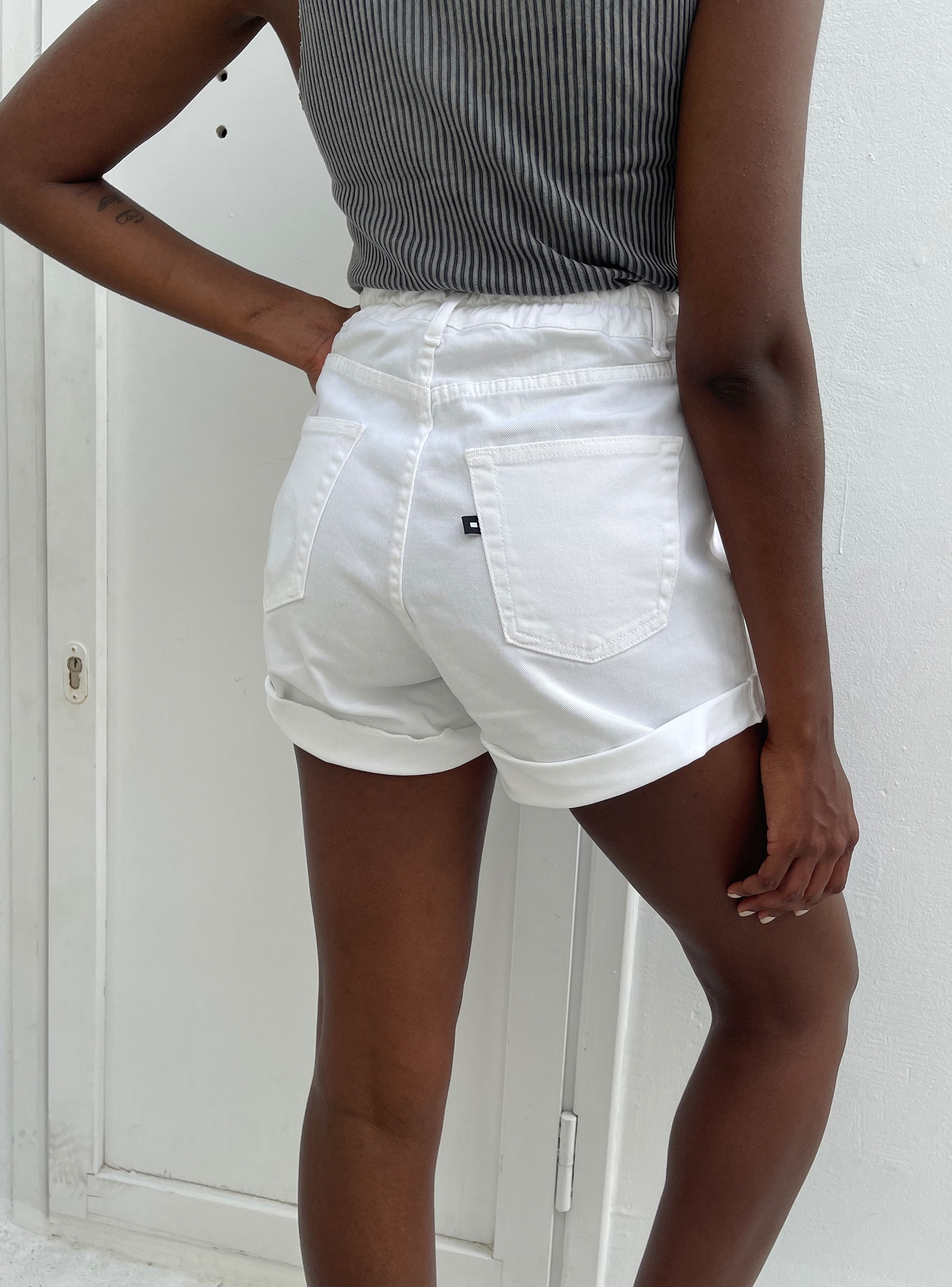 Collectiva Noir Dot Shorts - White