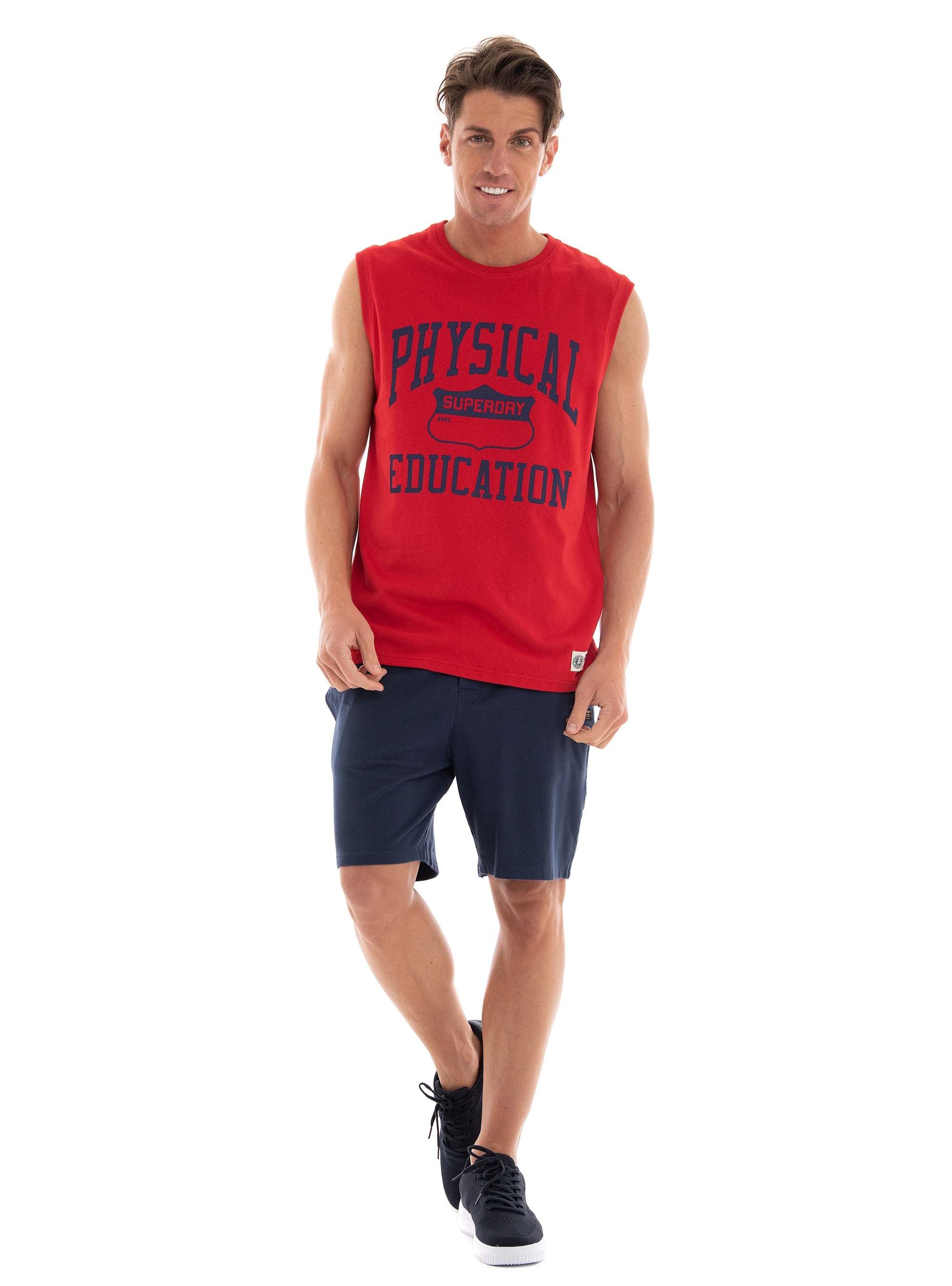 Superdry Ovin Vintage Athletic Tank Top - Red