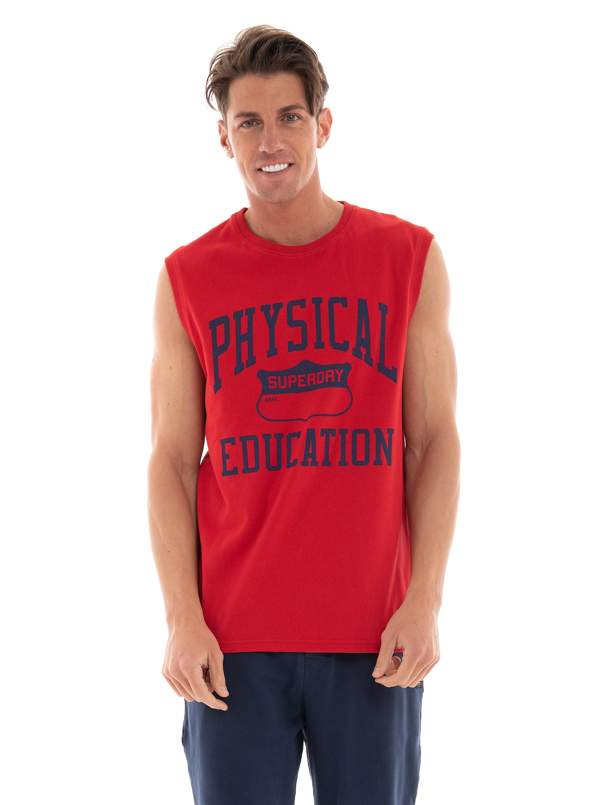 Superdry Ovin Vintage Athletic Tank Top - Red