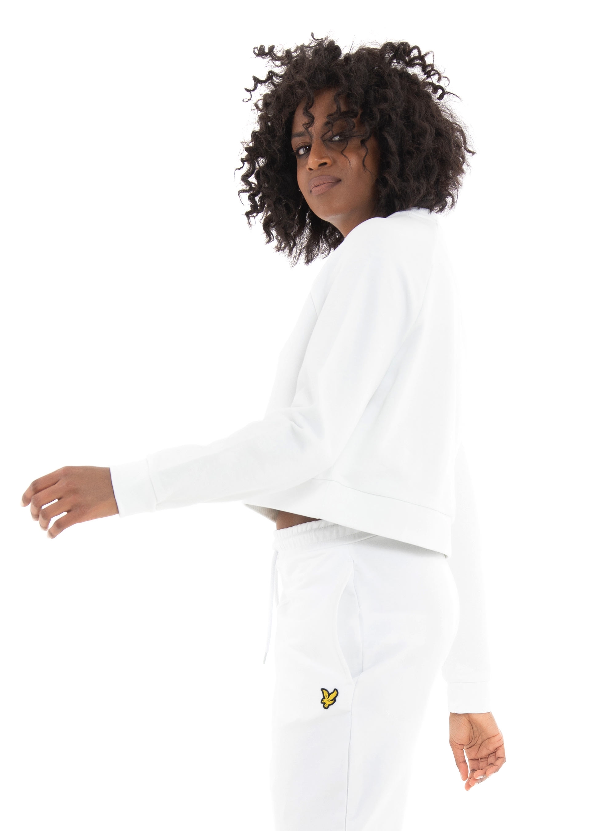 Lyle & Scott Cropped Sweatshirt - White