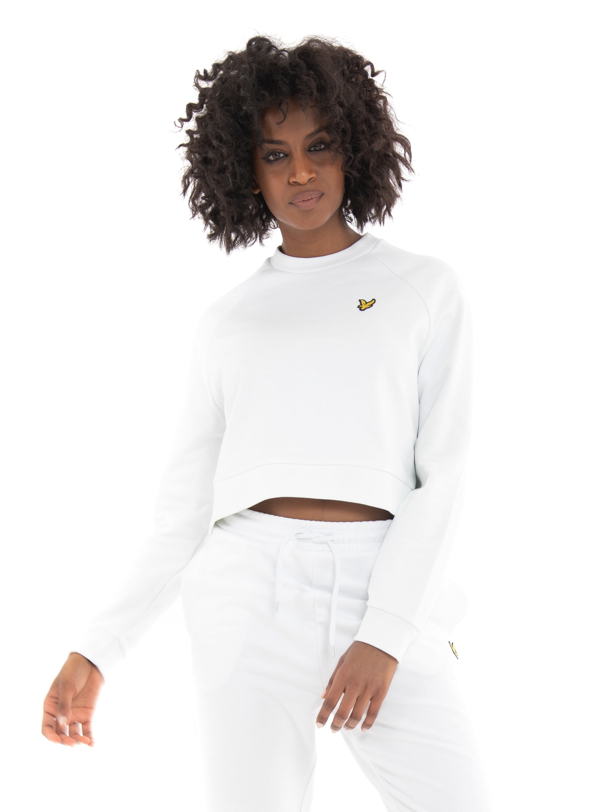 Lyle & Scott Cropped Sweatshirt - White