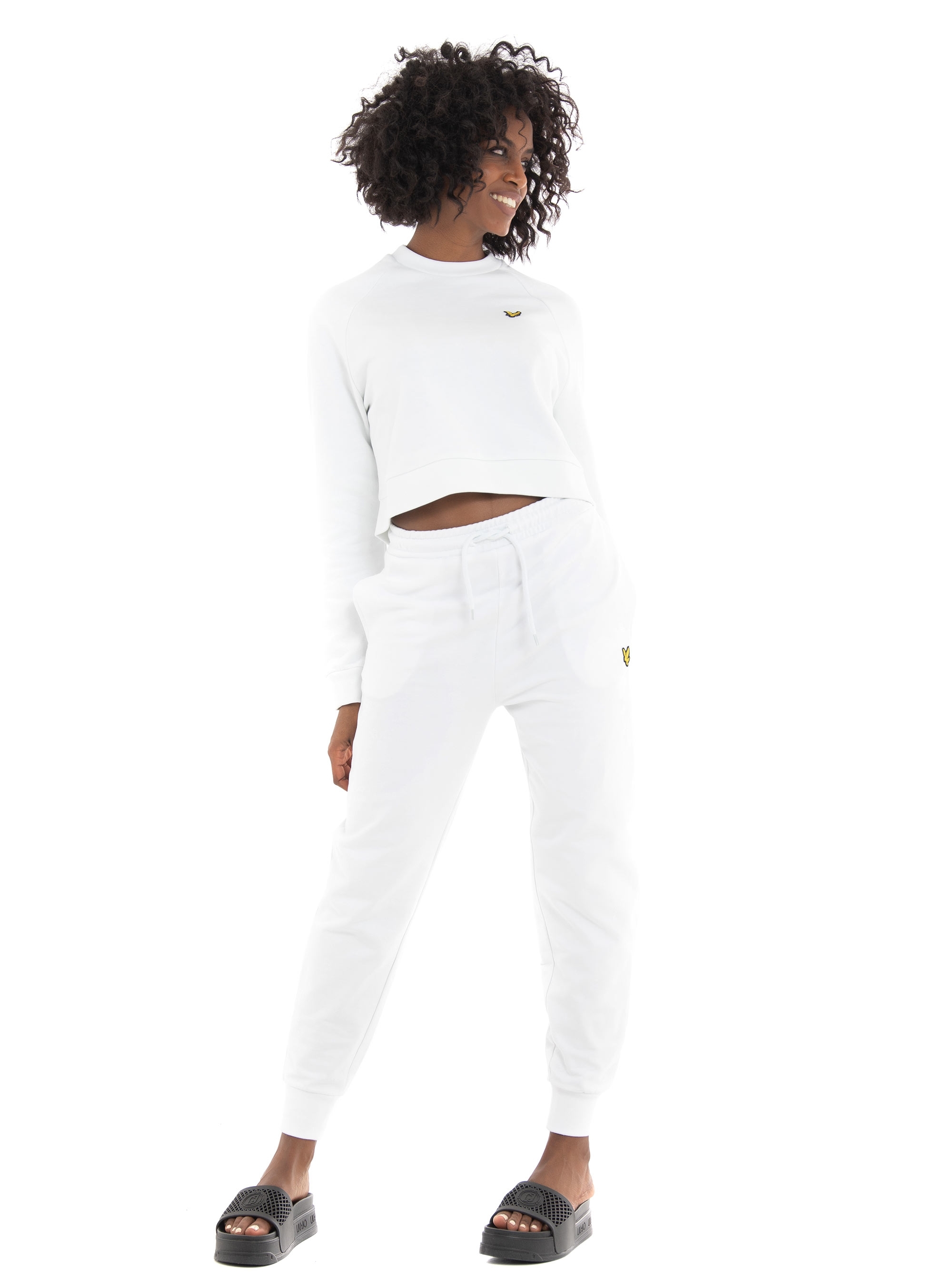 Lyle & Scott Cropped Sweatshirt - White