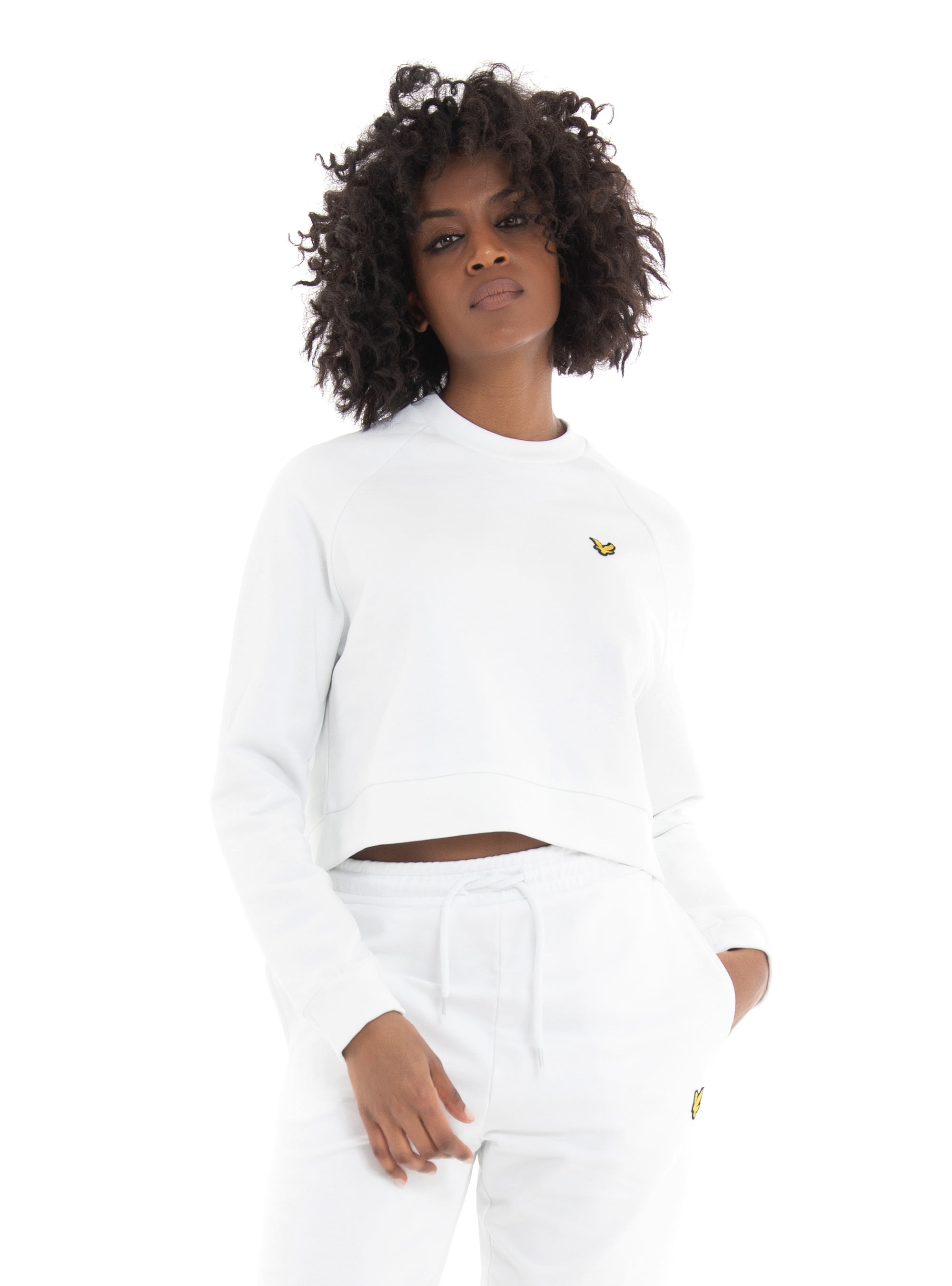 Lyle & Scott Cropped Sweatshirt - White