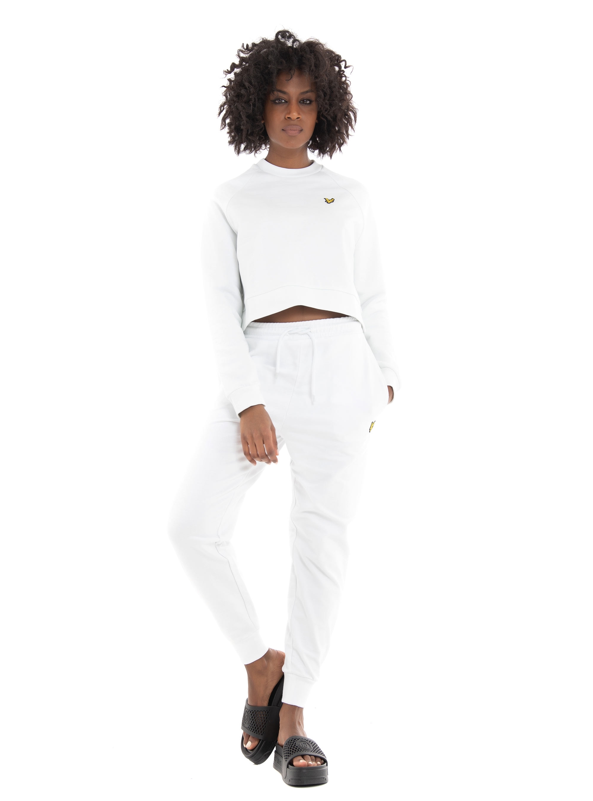 Lyle & Scott Cropped Sweatshirt - White