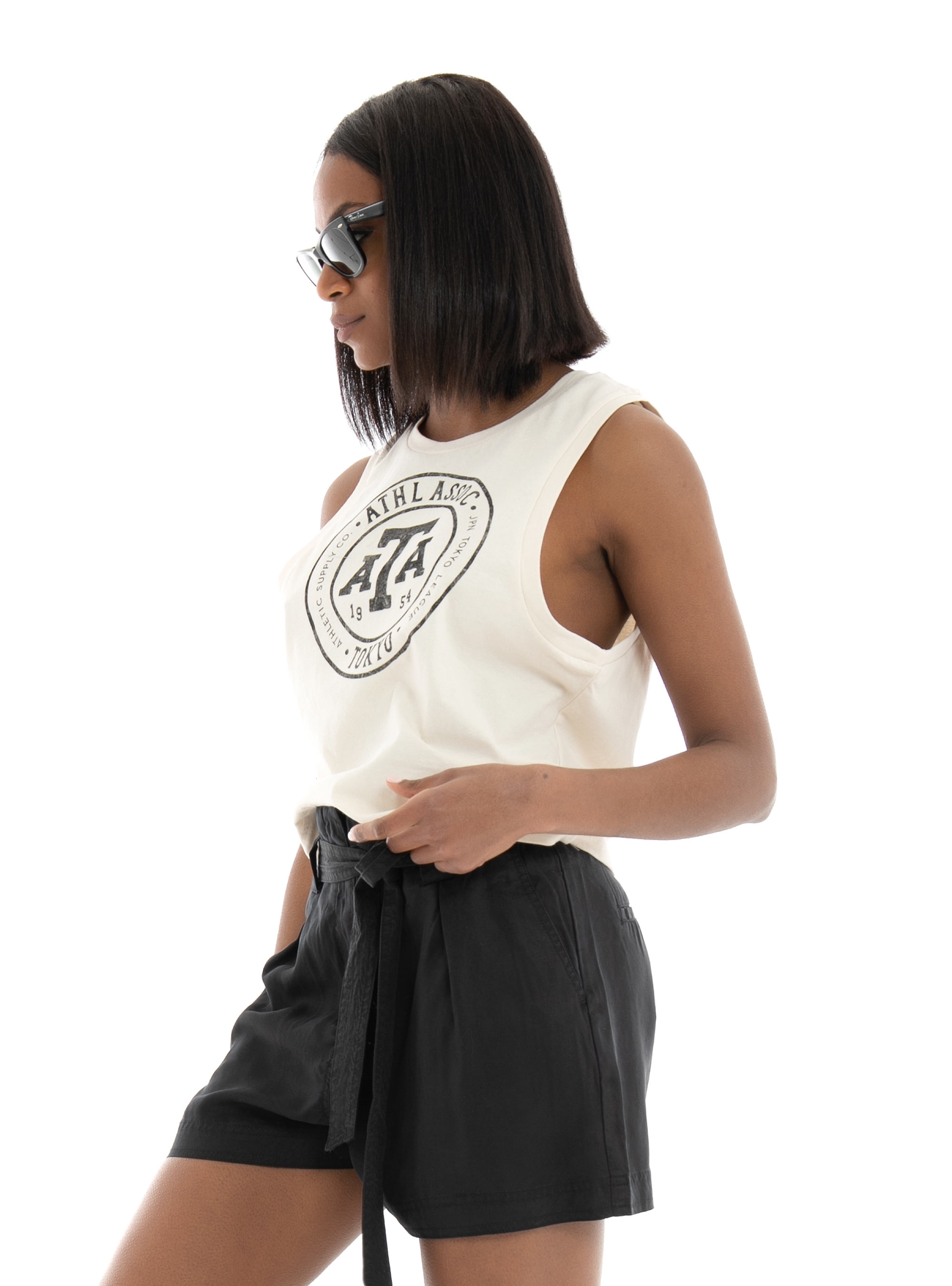 Superdry Ovin Vintage Collegiate Tank Top - Beige