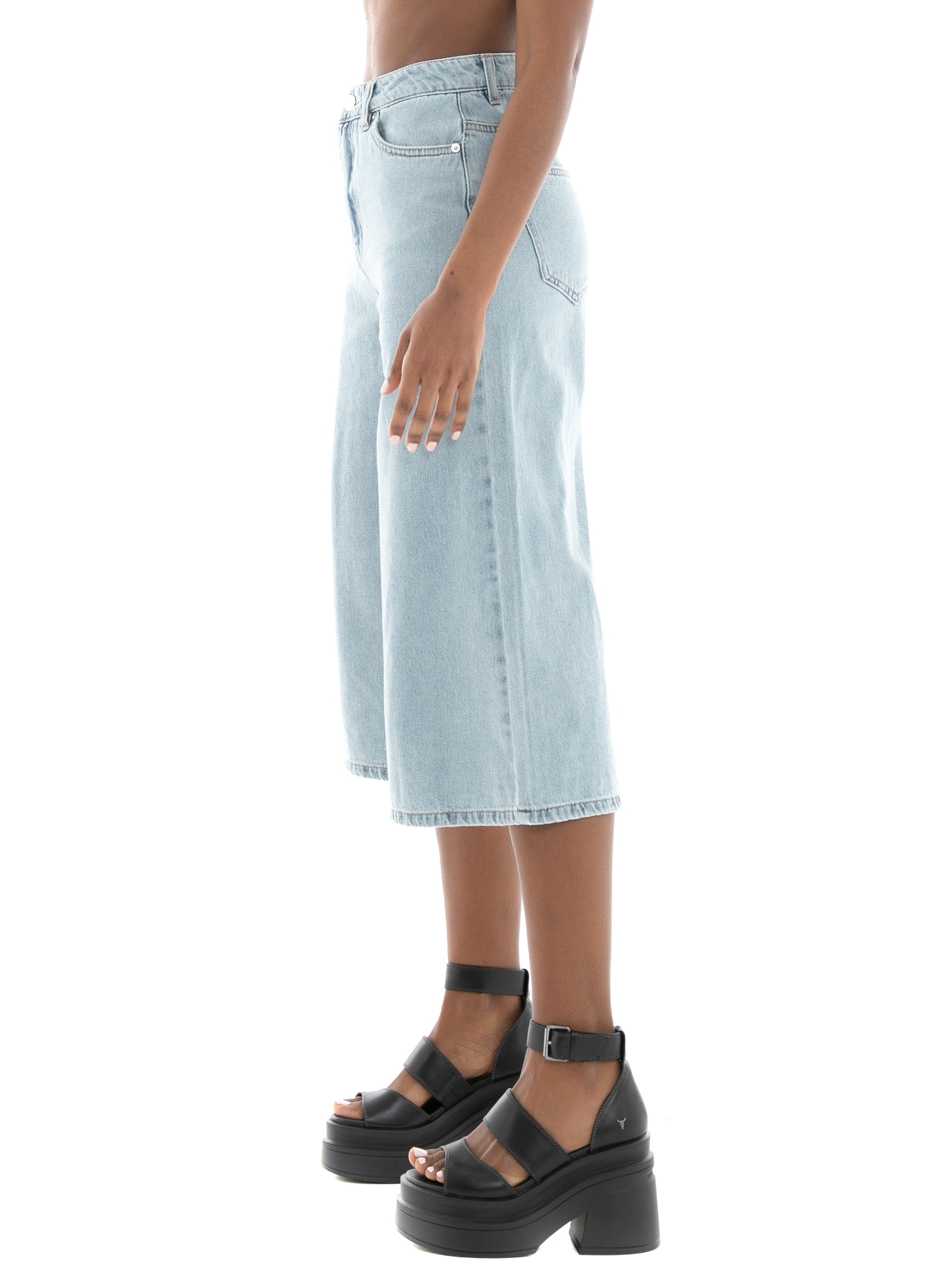 Vero Moda Clive Wide Super Crop Gu3119 Jeans - Light Aged Denim