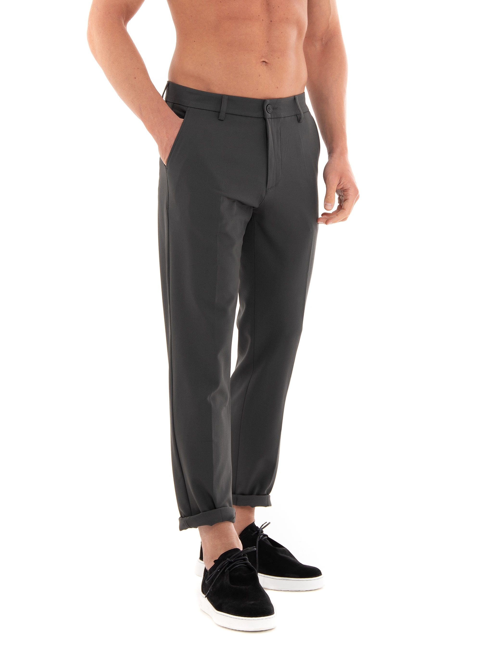 Les Deux Como Light Reg Suit Pants - Greenish Grey