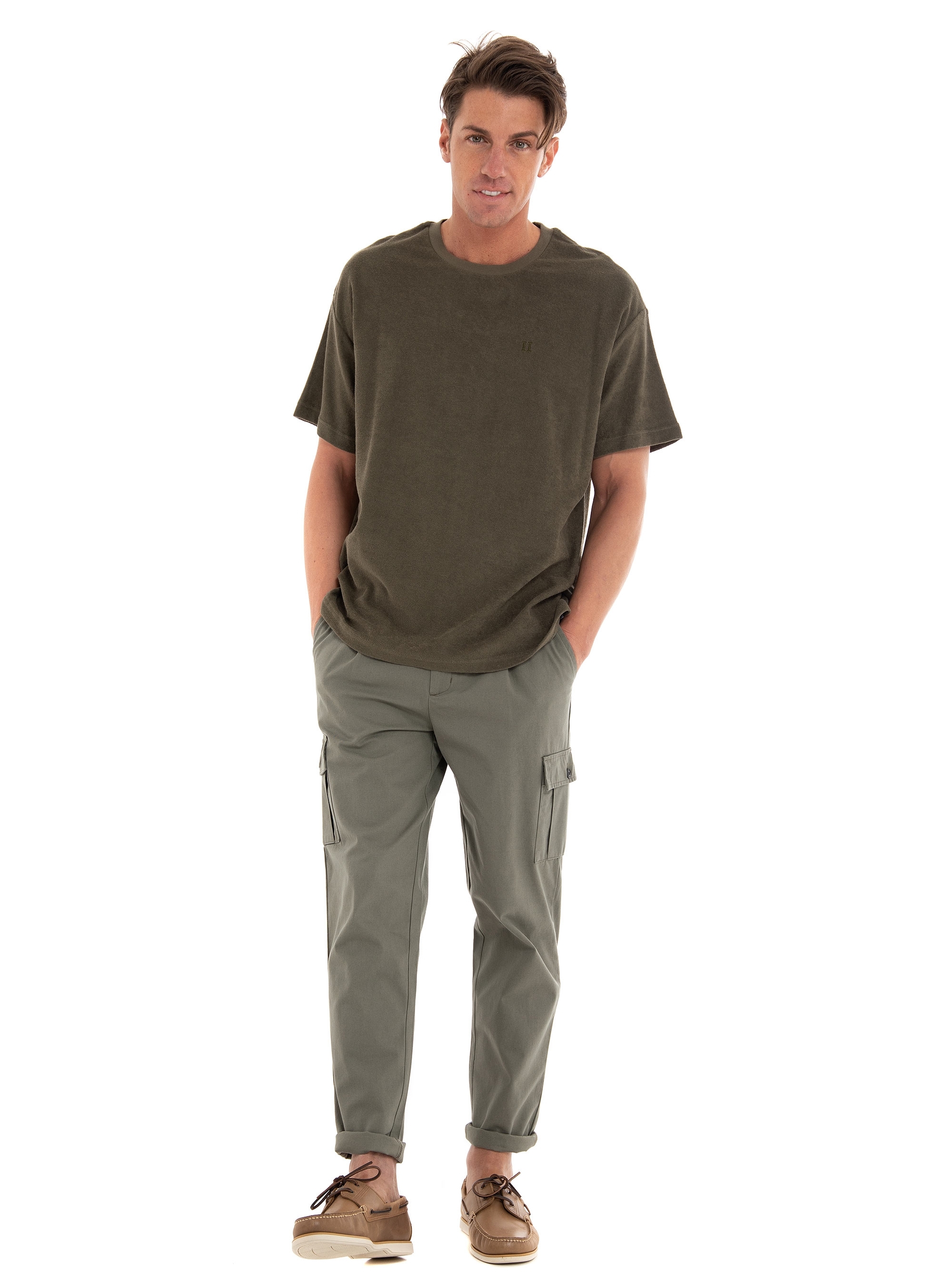 Les Deux Parker Twill Cargo Pants - Olive