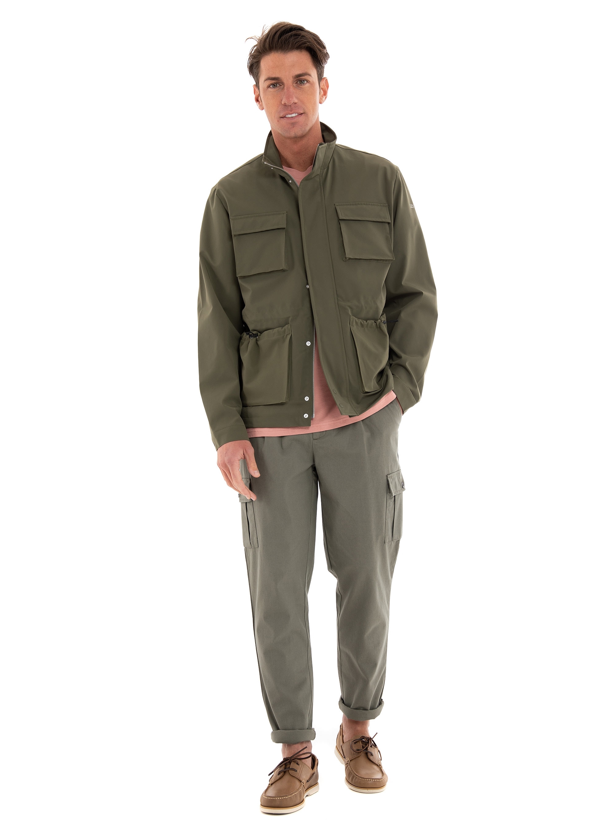 Les Deux Parker Twill Cargo Pants - Olive