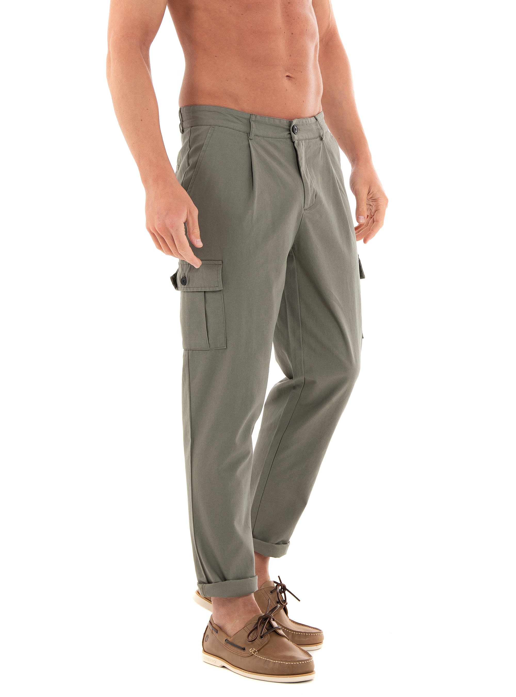 Les Deux Parker Twill Cargo Pants - Olive