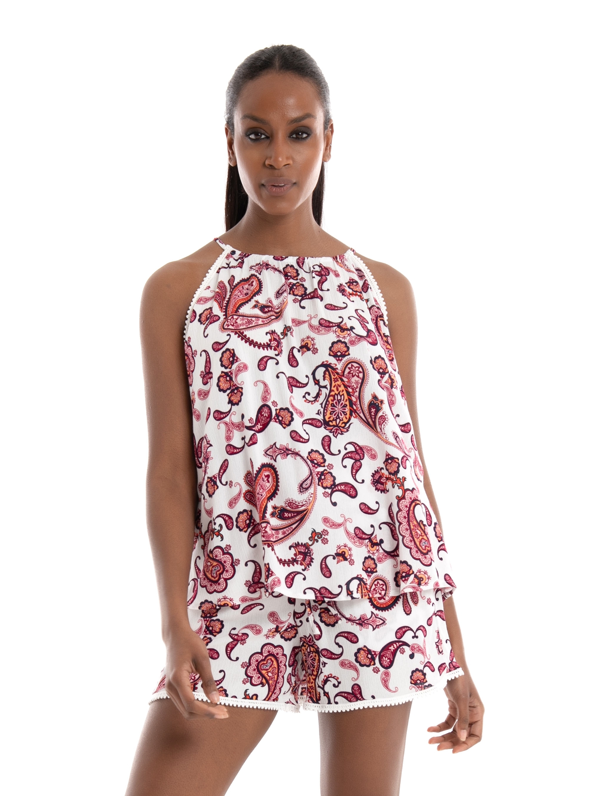 Vero Moda Peace Halter Top - White