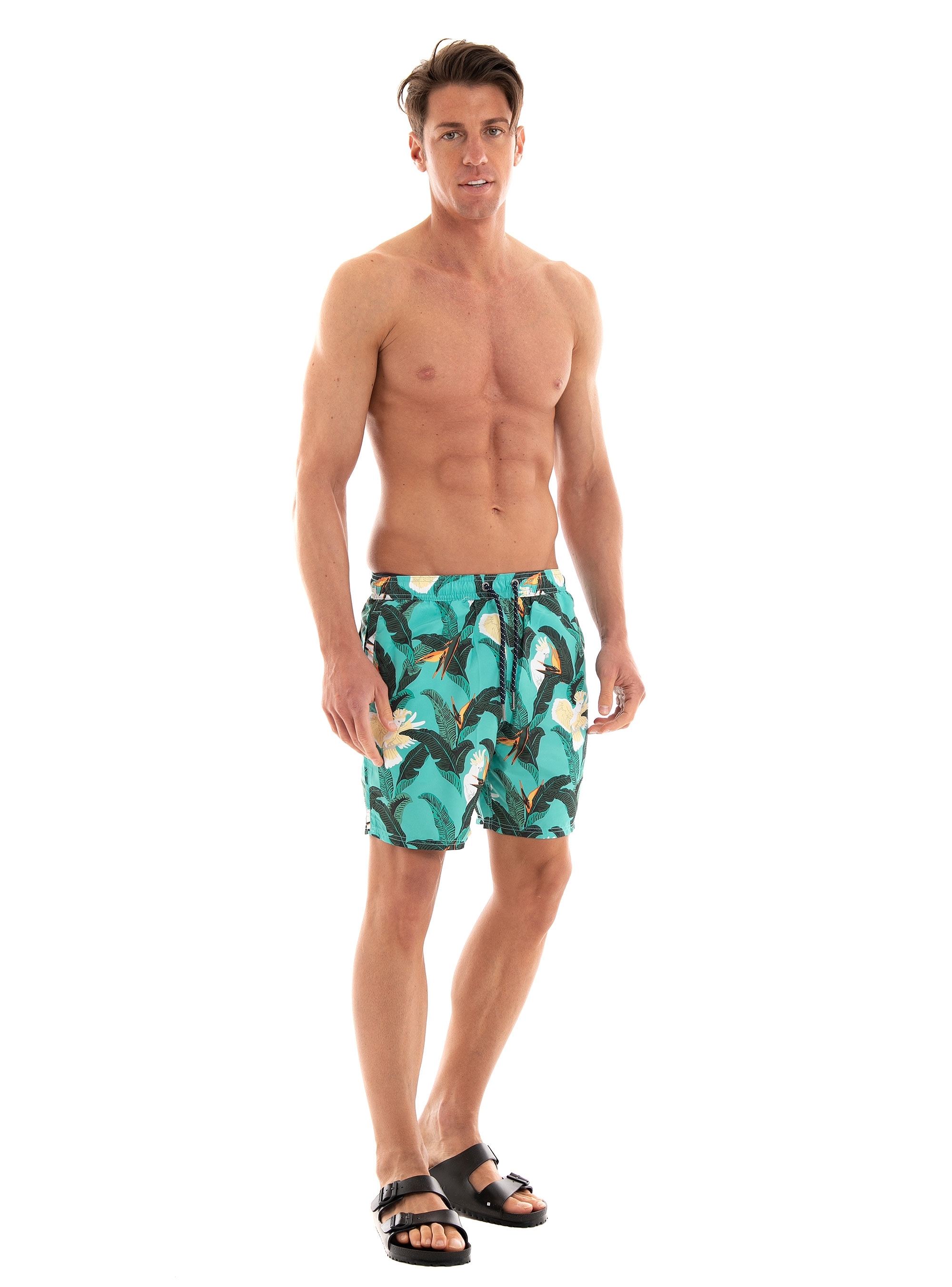Superdry Vintage Hawaiian Swim Shorts - Aquamarine