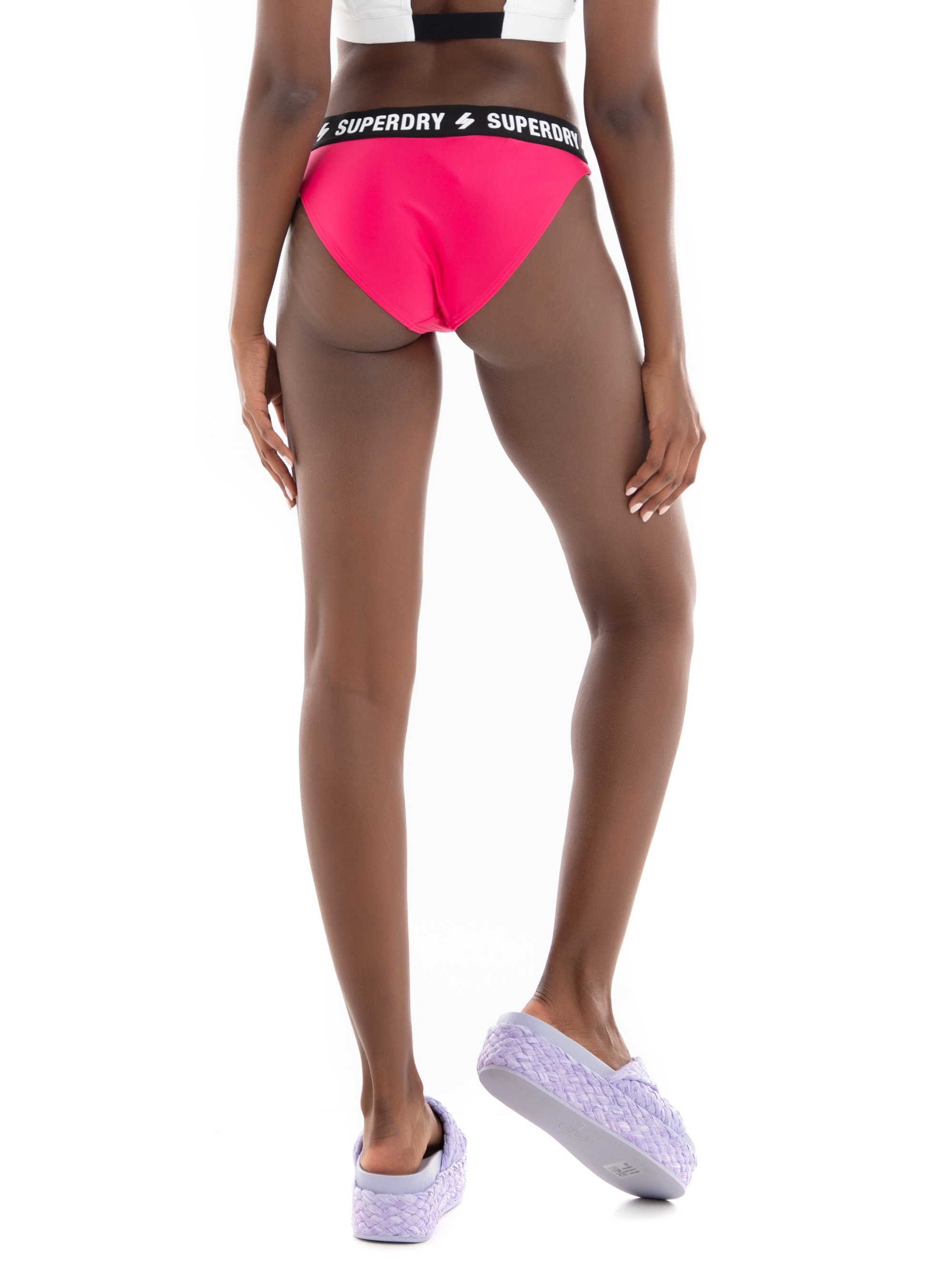 Superdry Micro Logo Elastic Bikini Briefs - Fuchsia