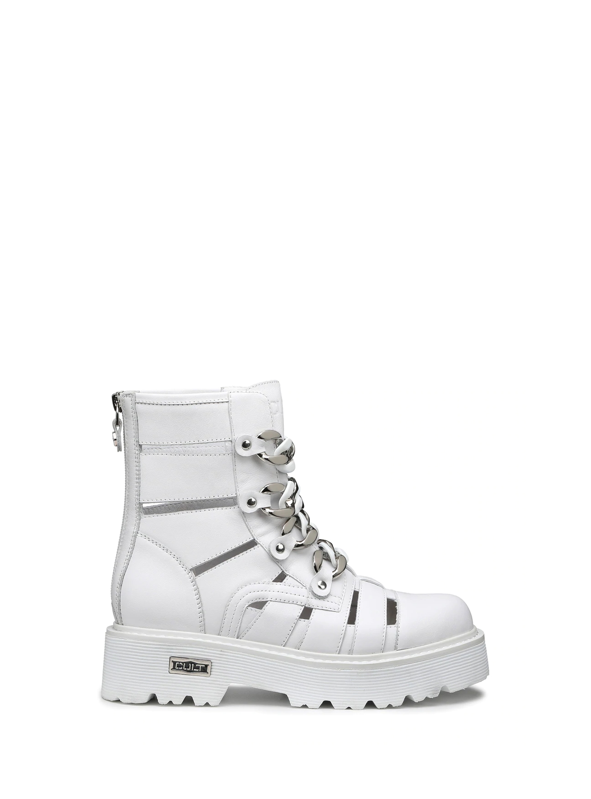 Cult Cut Out Boots Slash 3406 - White
