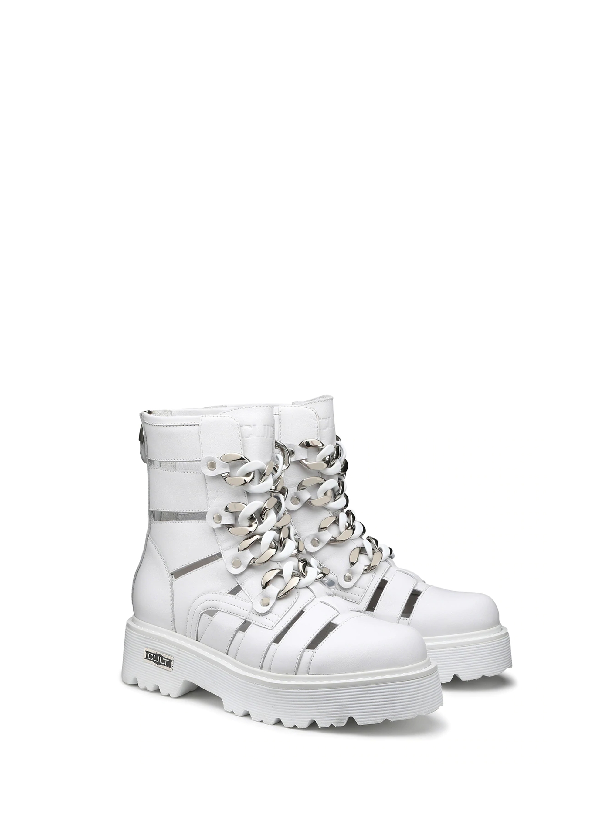 Cult Cut Out Boots Slash 3406 - White
