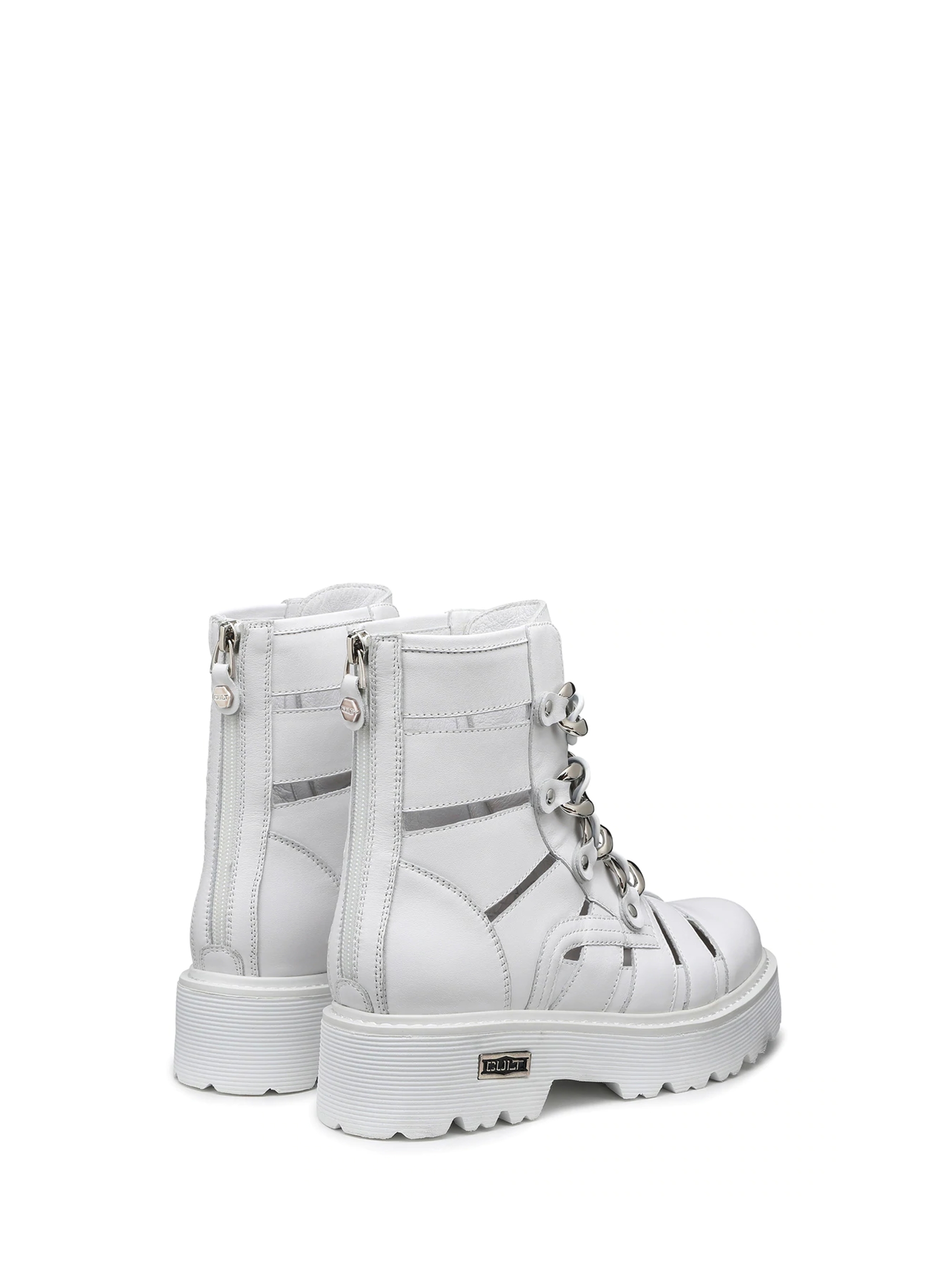Cult Cut Out Boots Slash 3406 - White