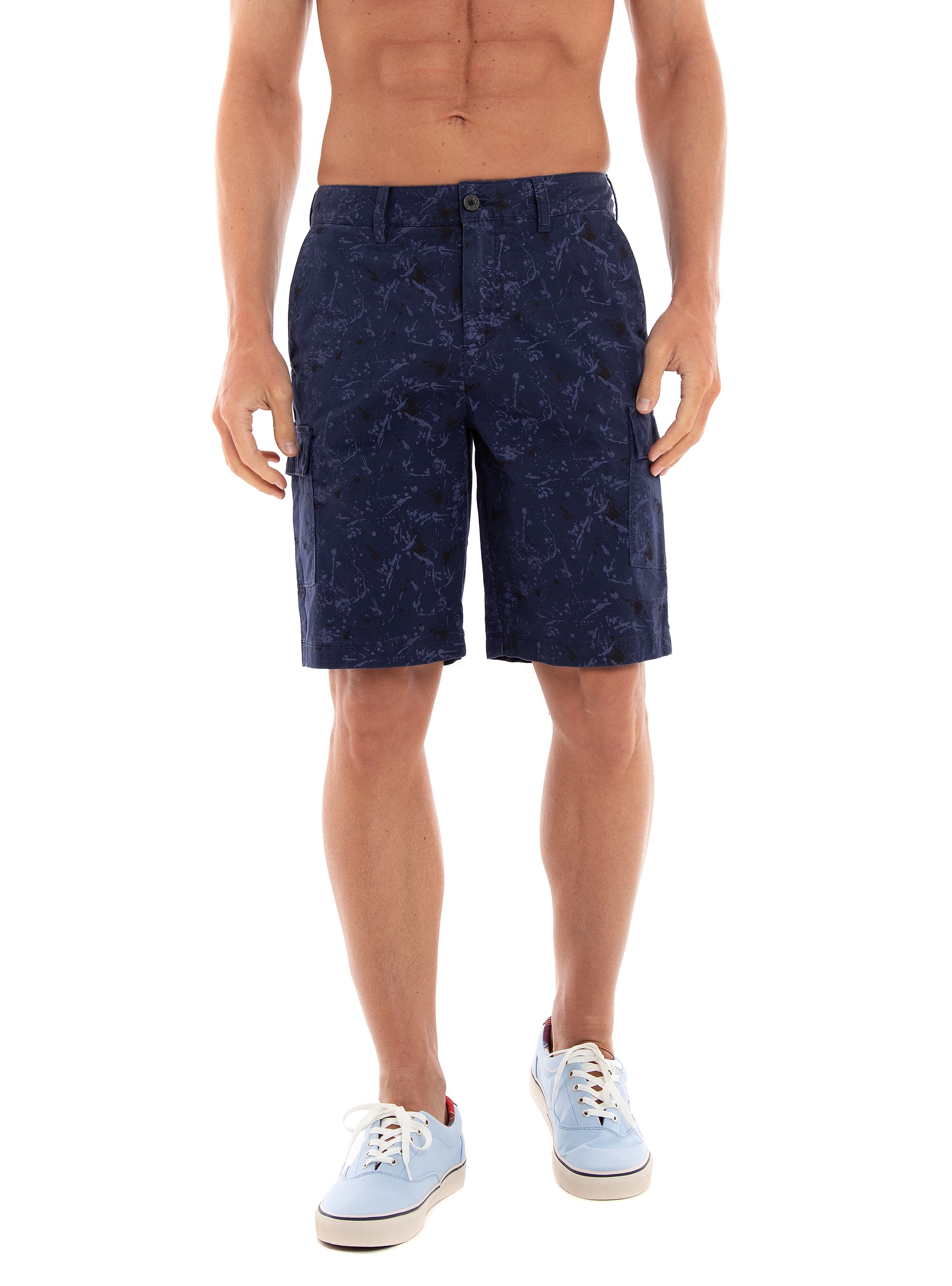 Lyle & Scott Slpatter Print Cargo Shorts - Navy