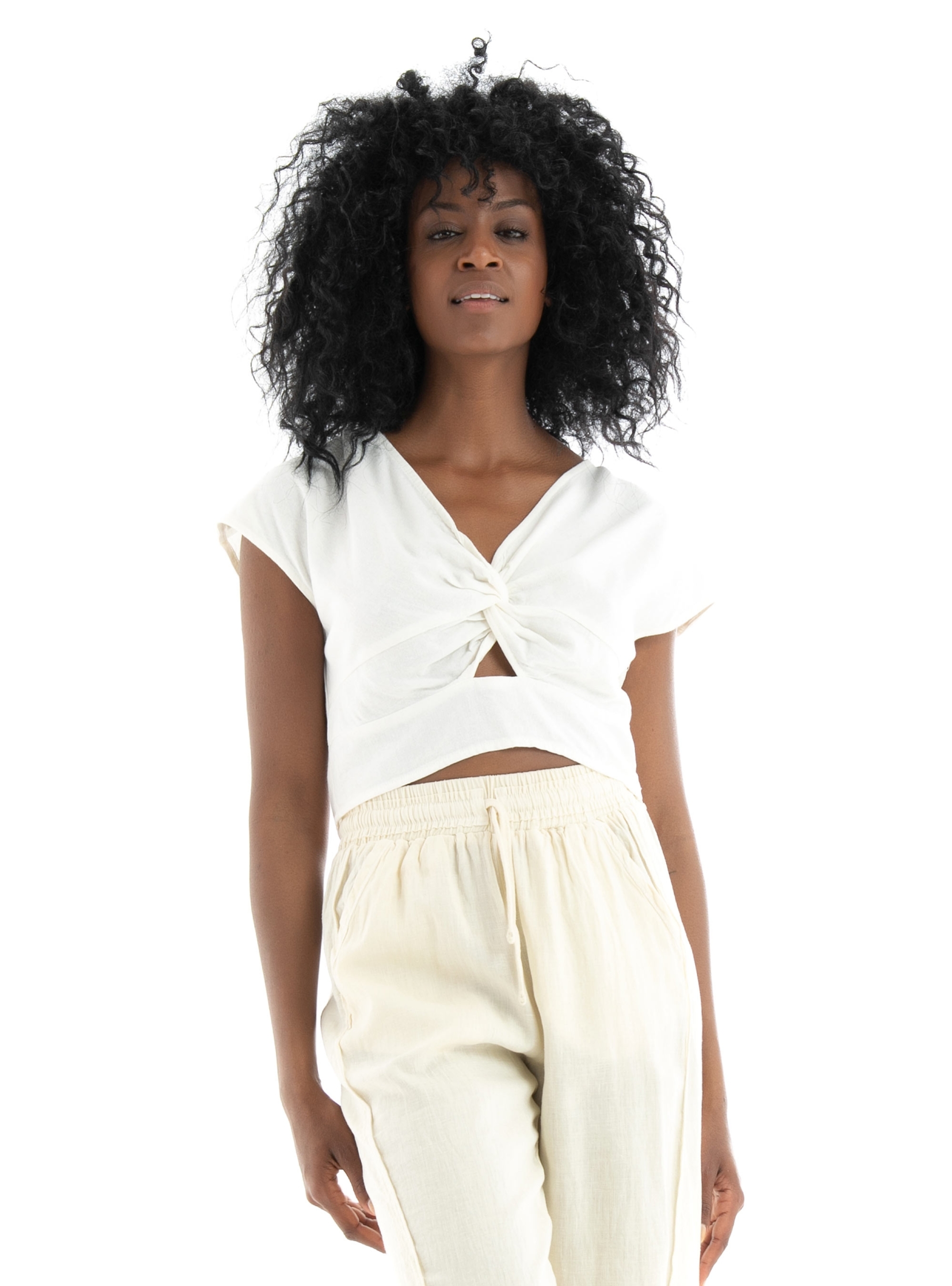 Vero Moda Jesmilo Crop Top  - White