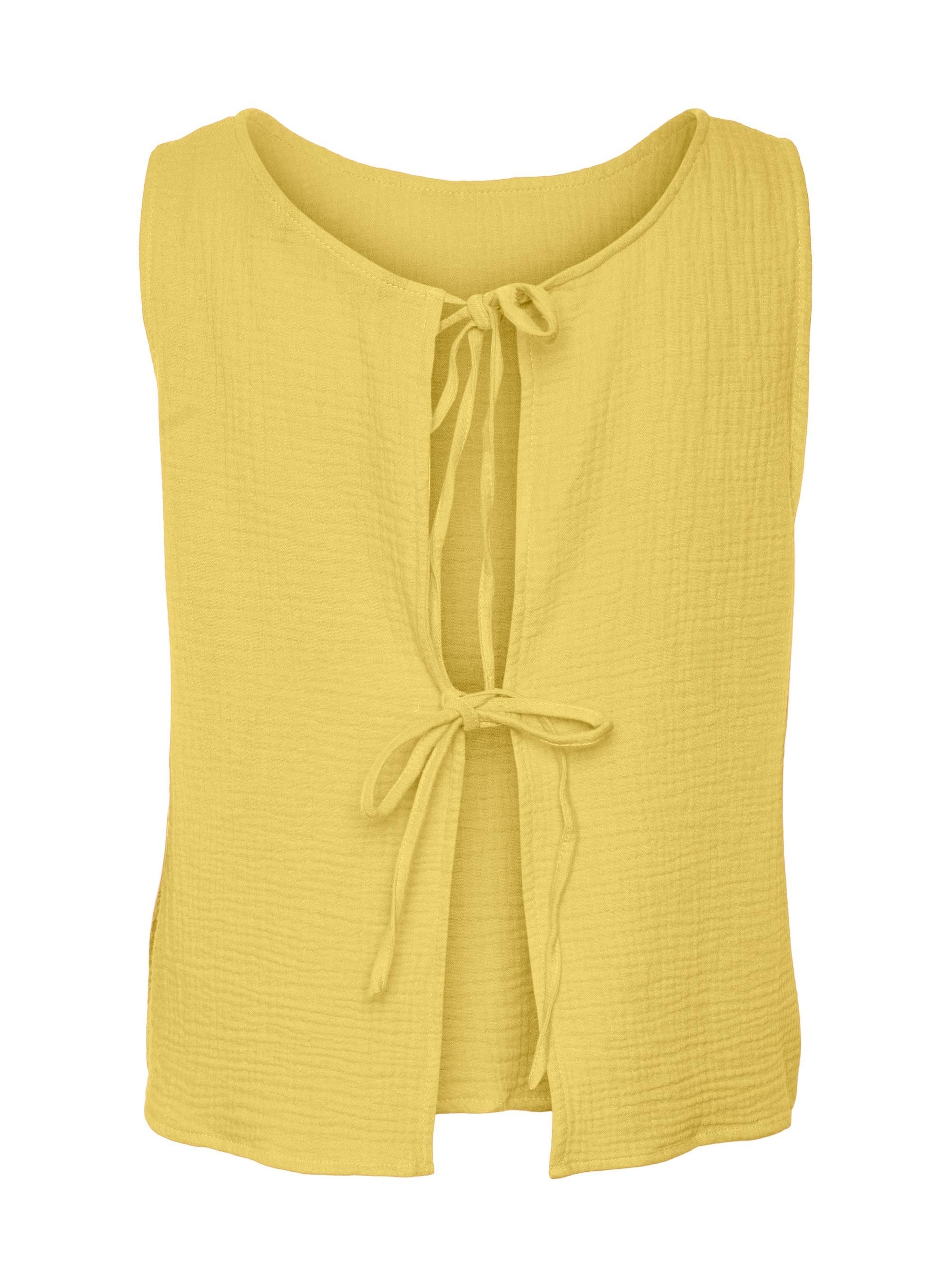 Vero Moda Natali Open Back Top - Yellow