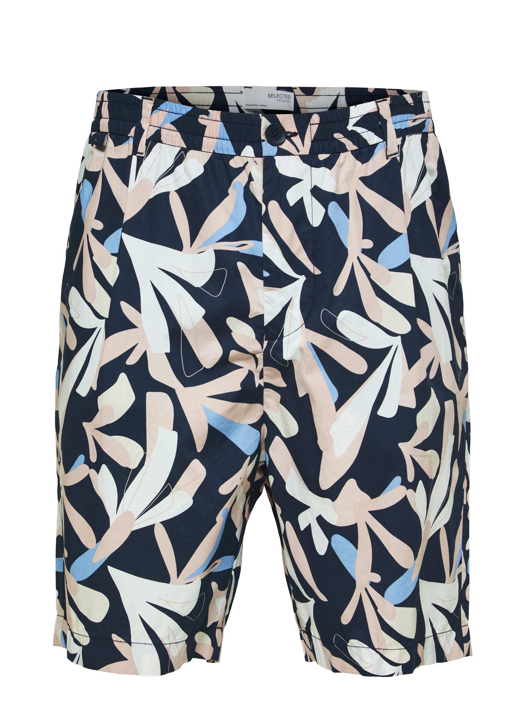 Selected Loose Baron Shorts - Navy