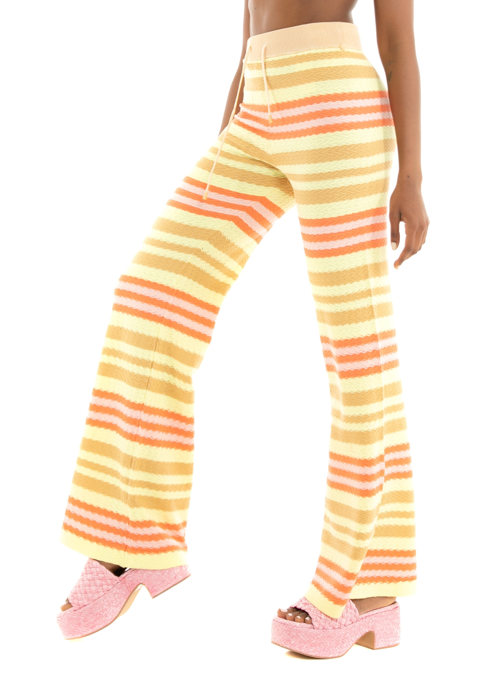 Scotch & Soda High Rise Knitted Flare Trousers - Multi Colors