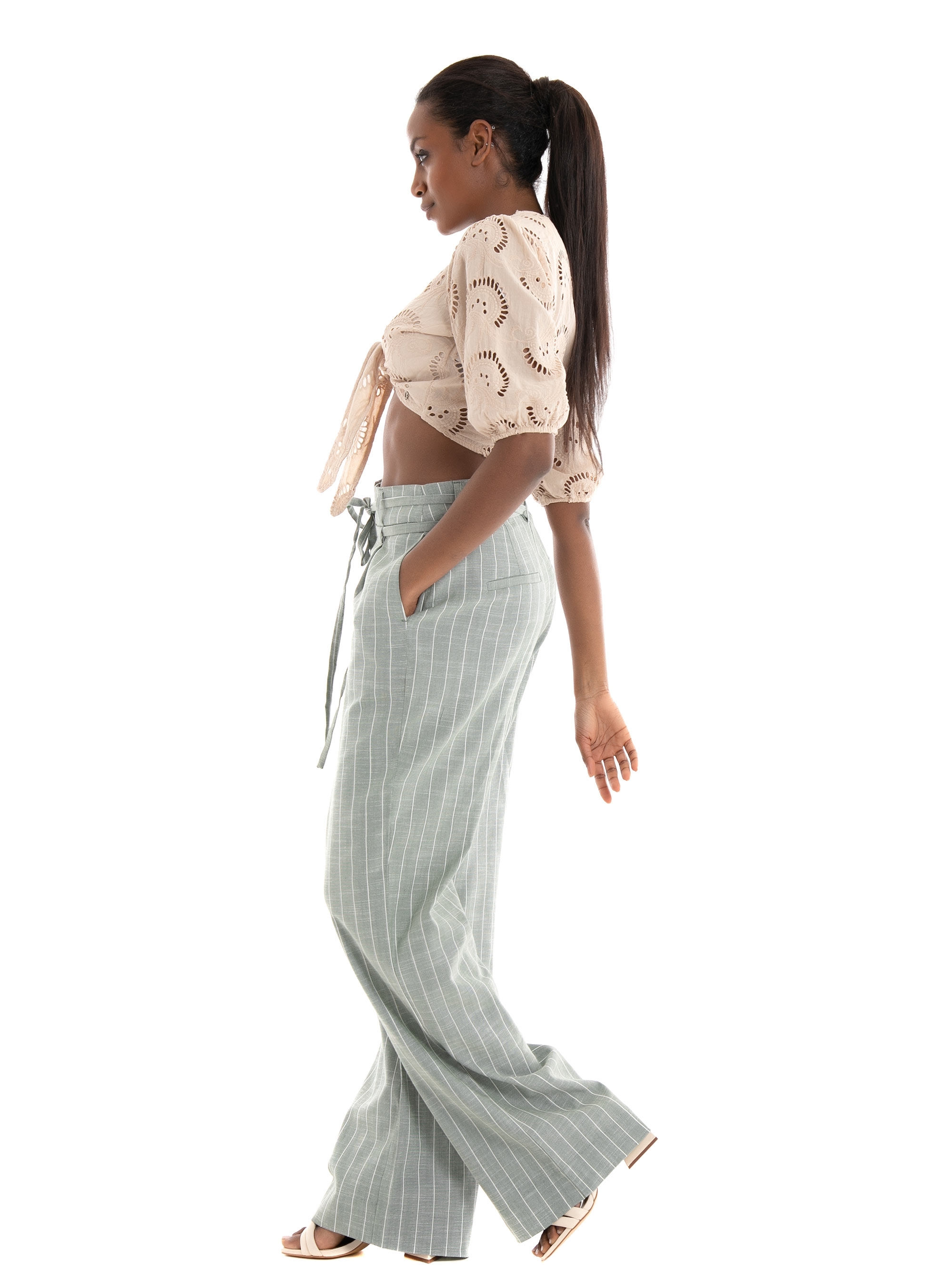 Gues Silvia Eyelet Top - Beige