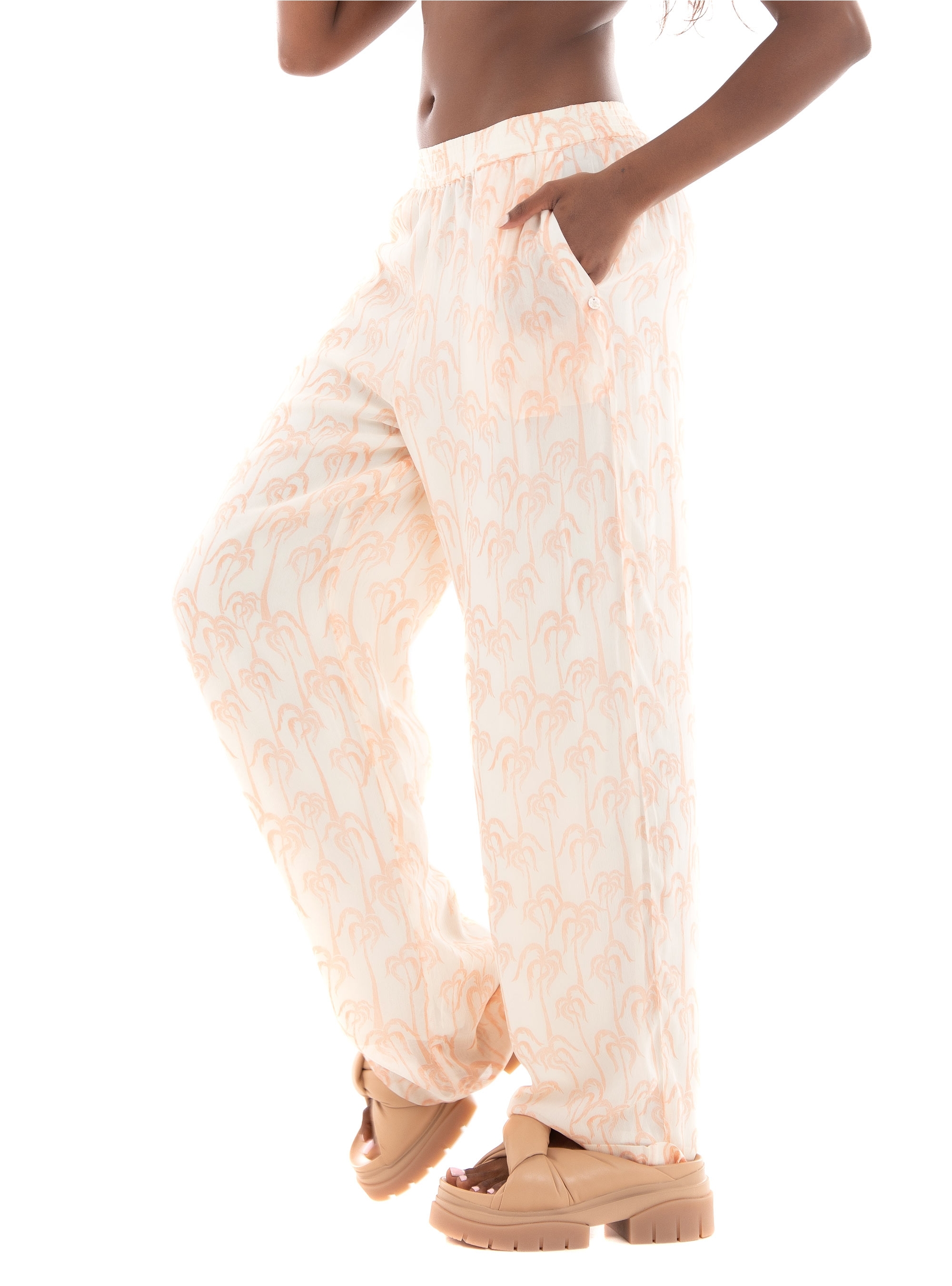 Scotch& Soda High Rise Chiffon Pants - Light Salmon