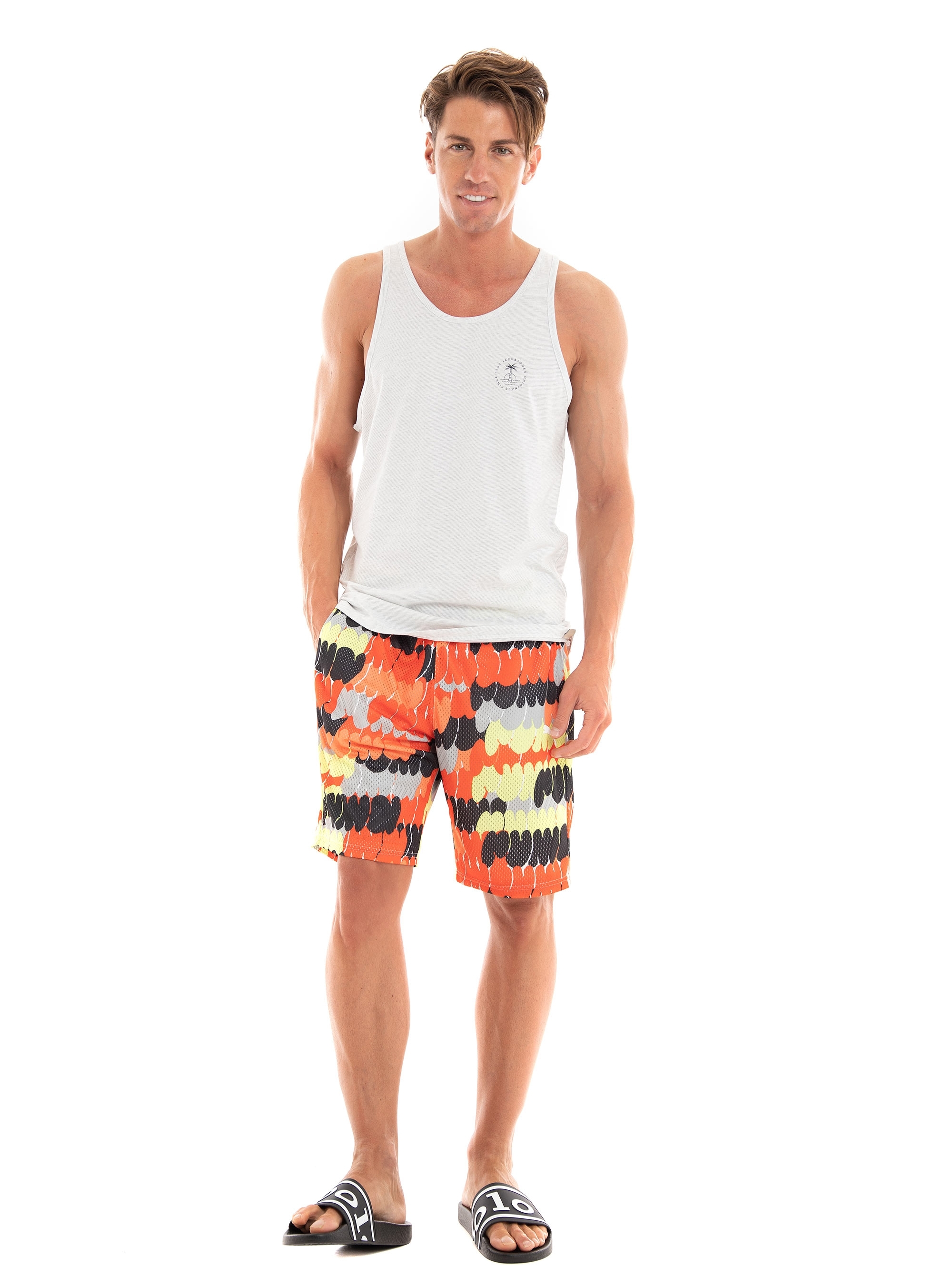Puma Mesh Printed Practice Basketball Shorts - Multi Colors