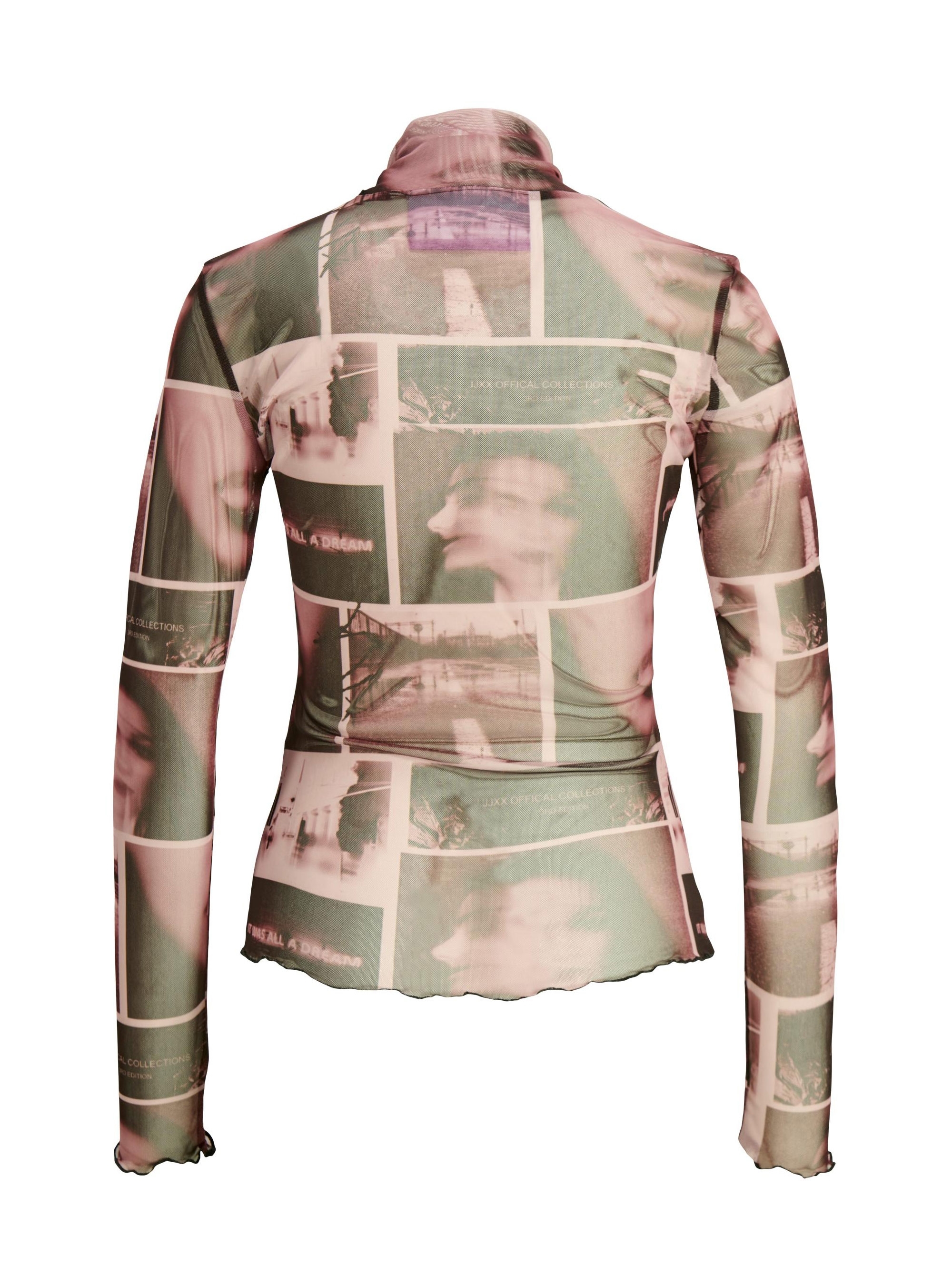 JJXX Maui High Neck Mesh Top - Dusty Pink