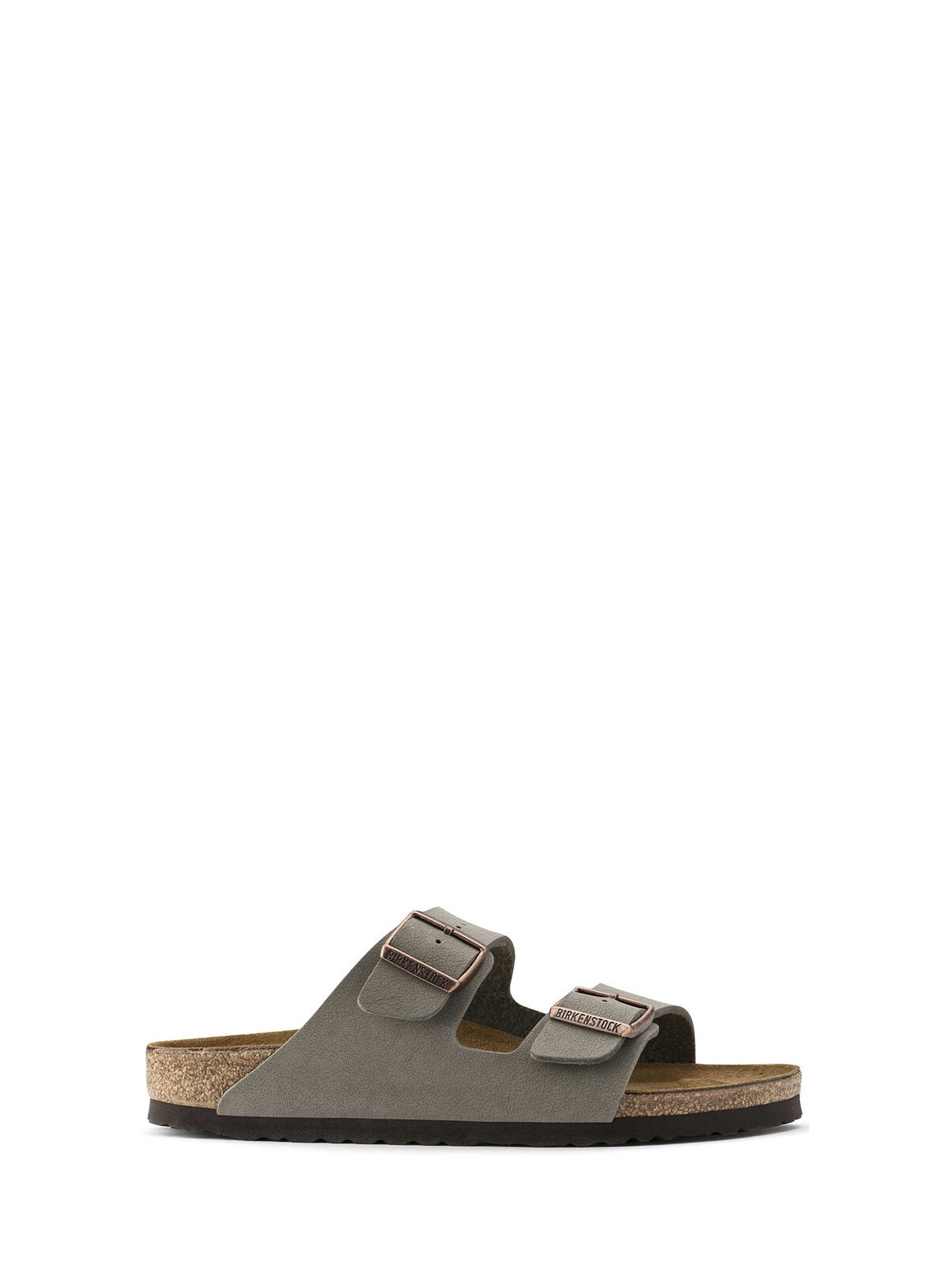 Birkenstock Classic Arizona Birko-Flor Nubuck Narrow Fit Sandals - Grey