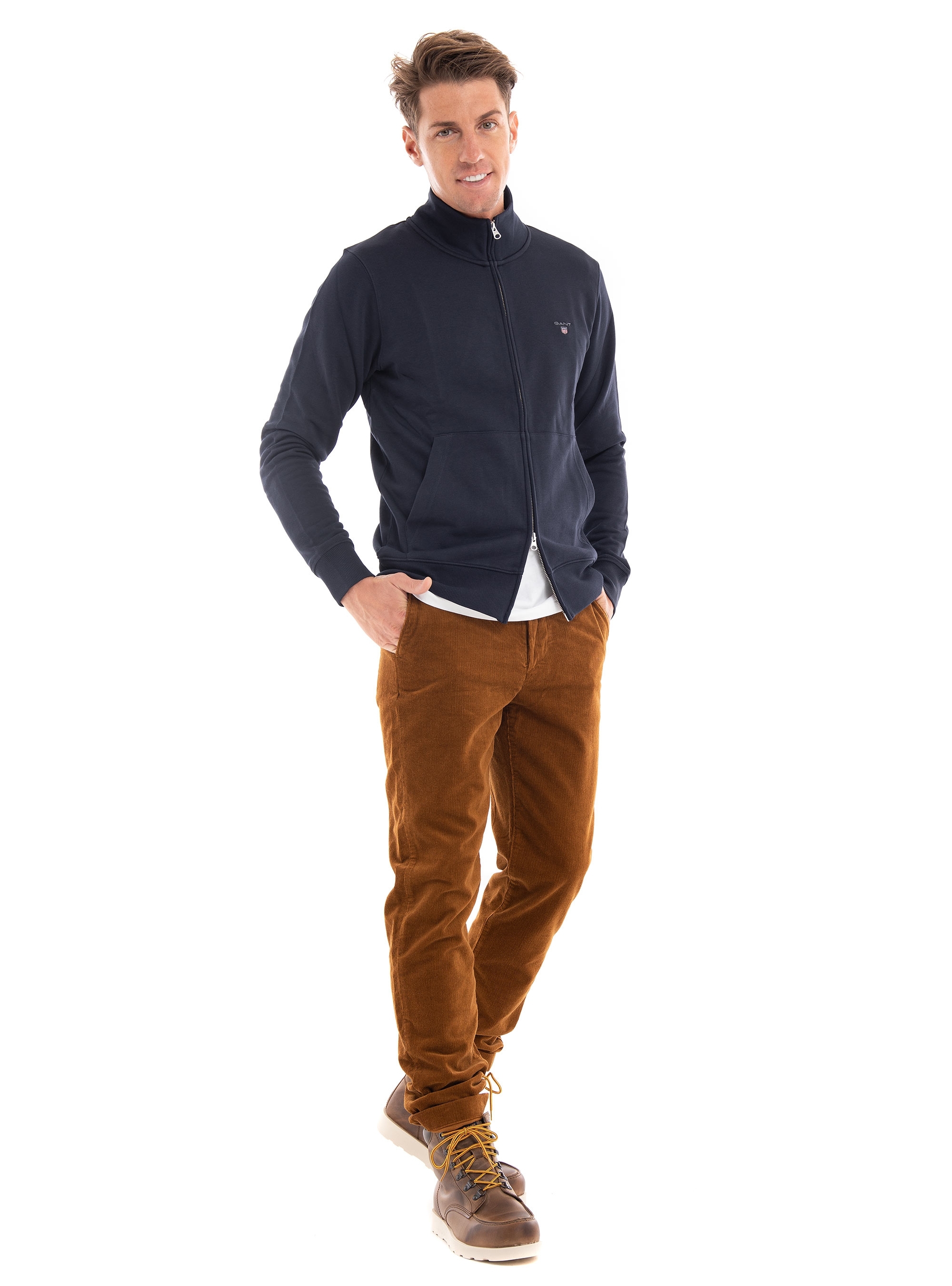 Gant Allister Regular Fit Corduroy Chinos - Light Brown