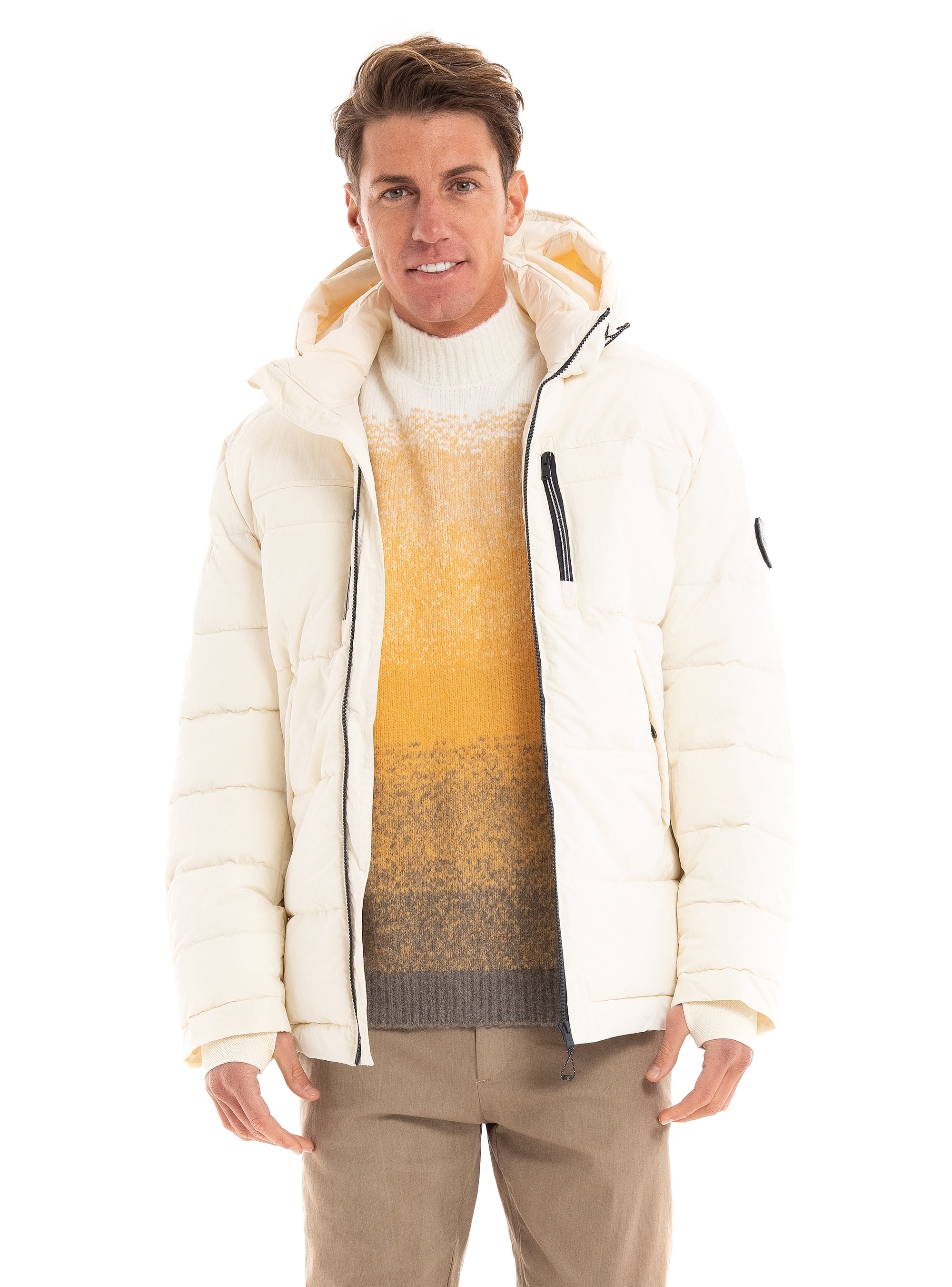 Dstrezzed Hooded Jacket Fancy Ripstop - Off White