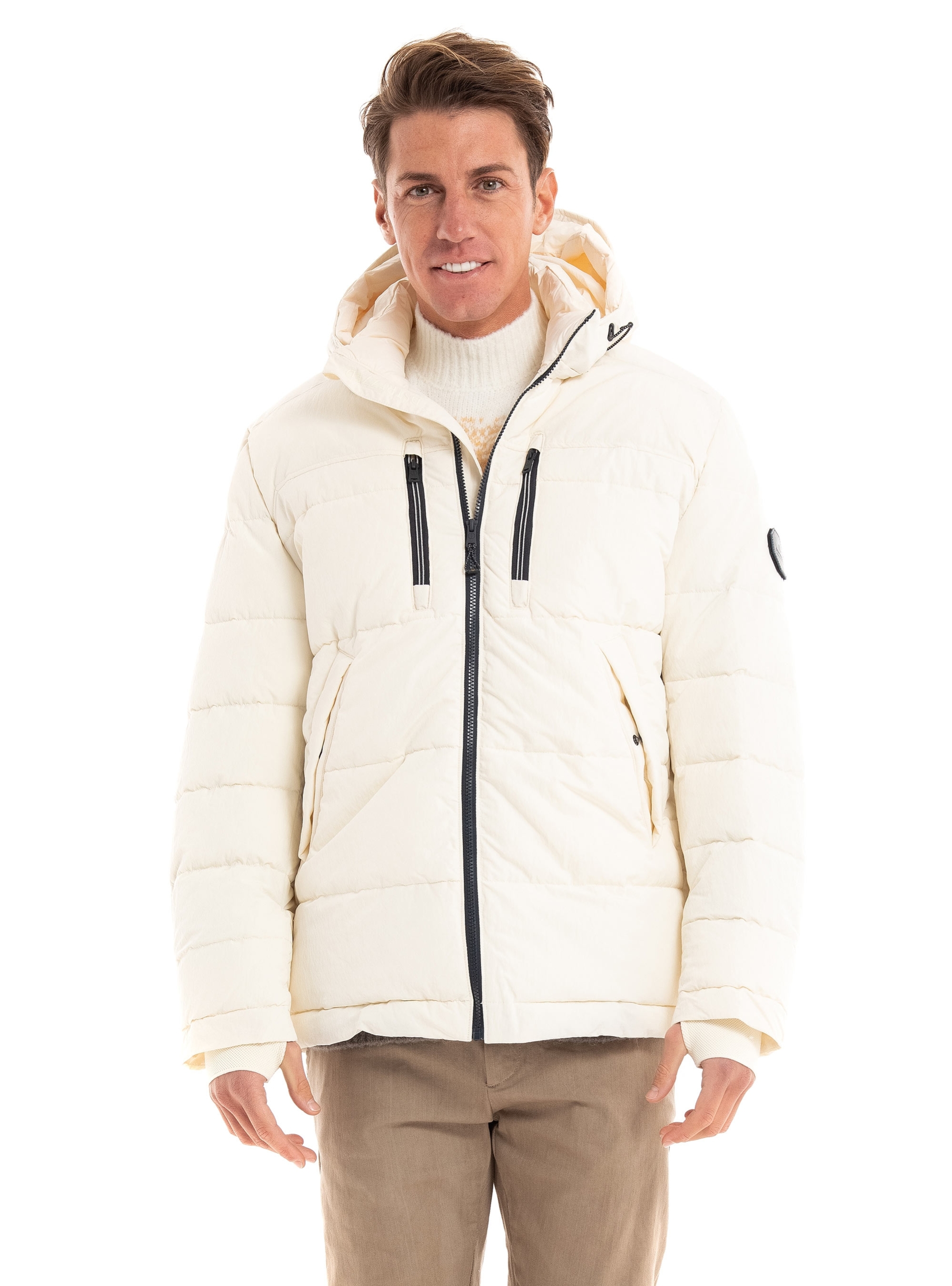 Dstrezzed Hooded Jacket Fancy Ripstop - Off White
