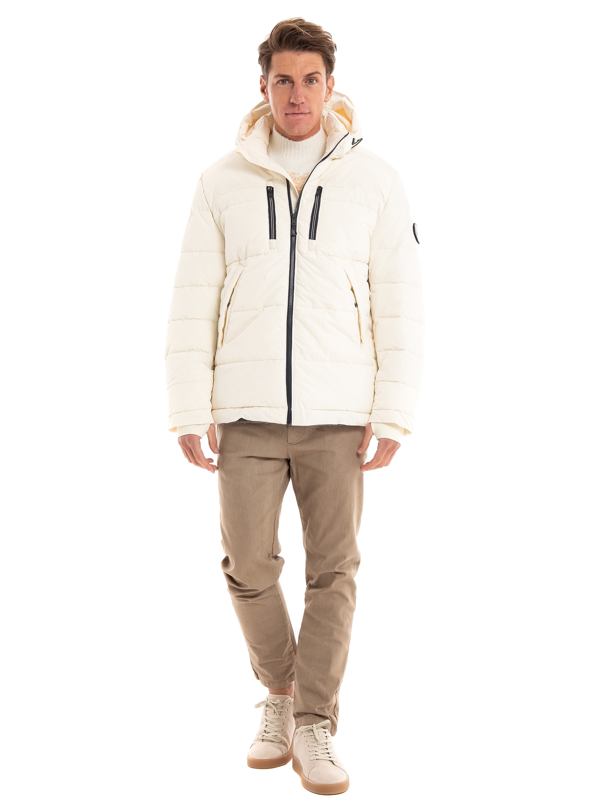 Dstrezzed Hooded Jacket Fancy Ripstop - Off White