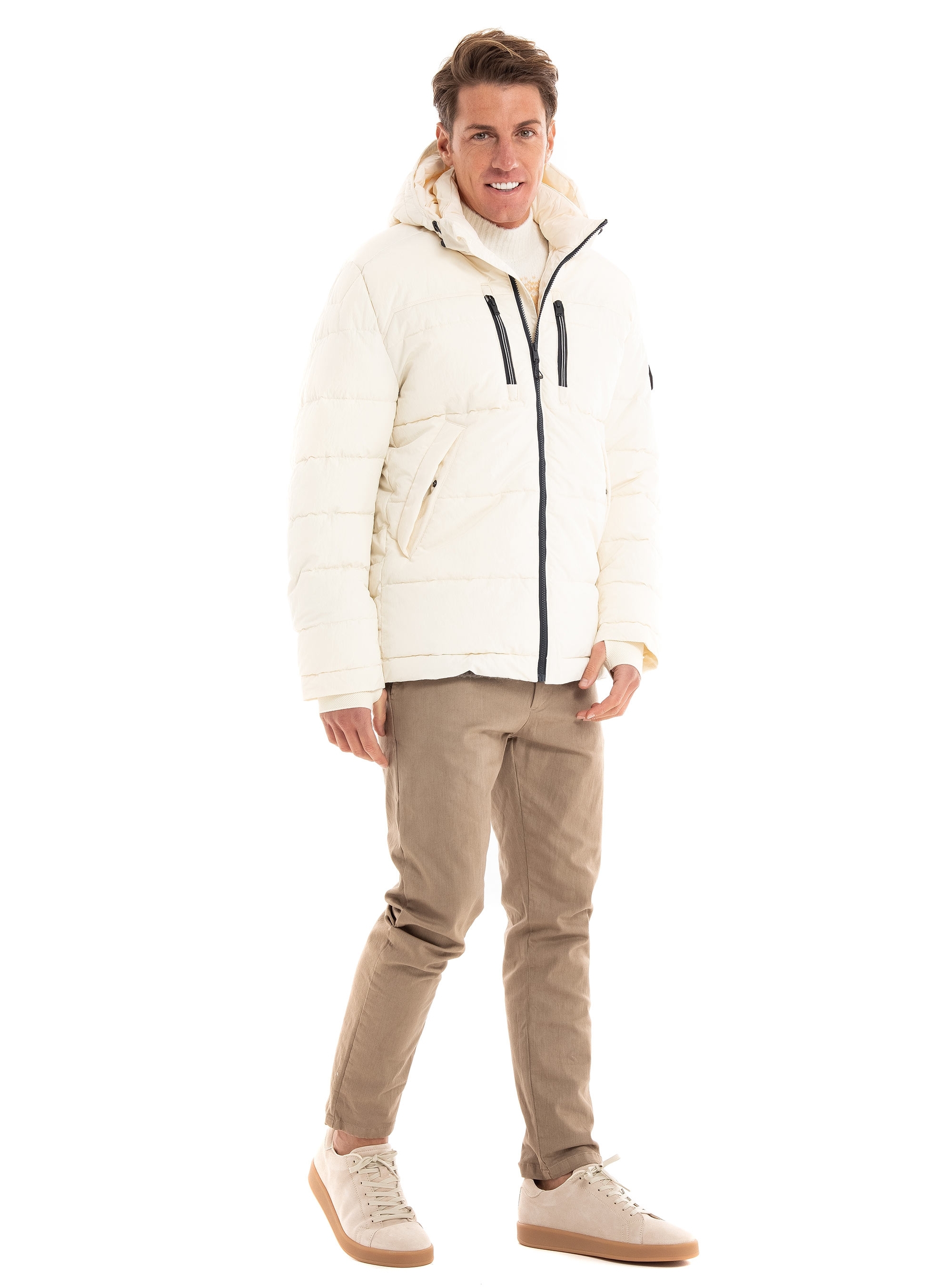 Dstrezzed Hooded Jacket Fancy Ripstop - Off White