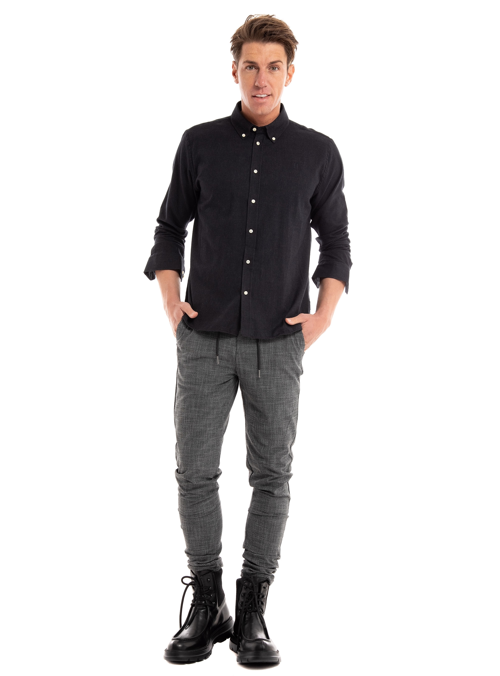 Dstrezzed Lancaster Tapered Jogger Structure Melange - Black