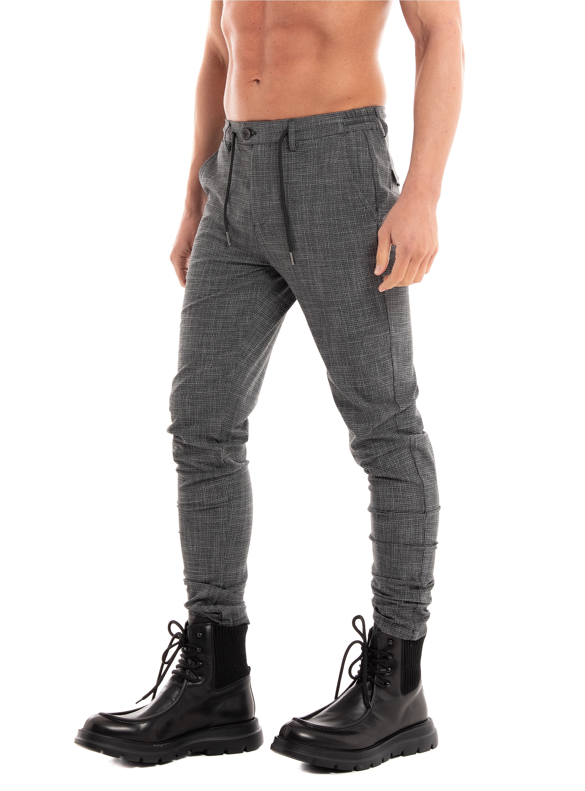 Dstrezzed Lancaster Tapered Jogger Structure Melange - Black
