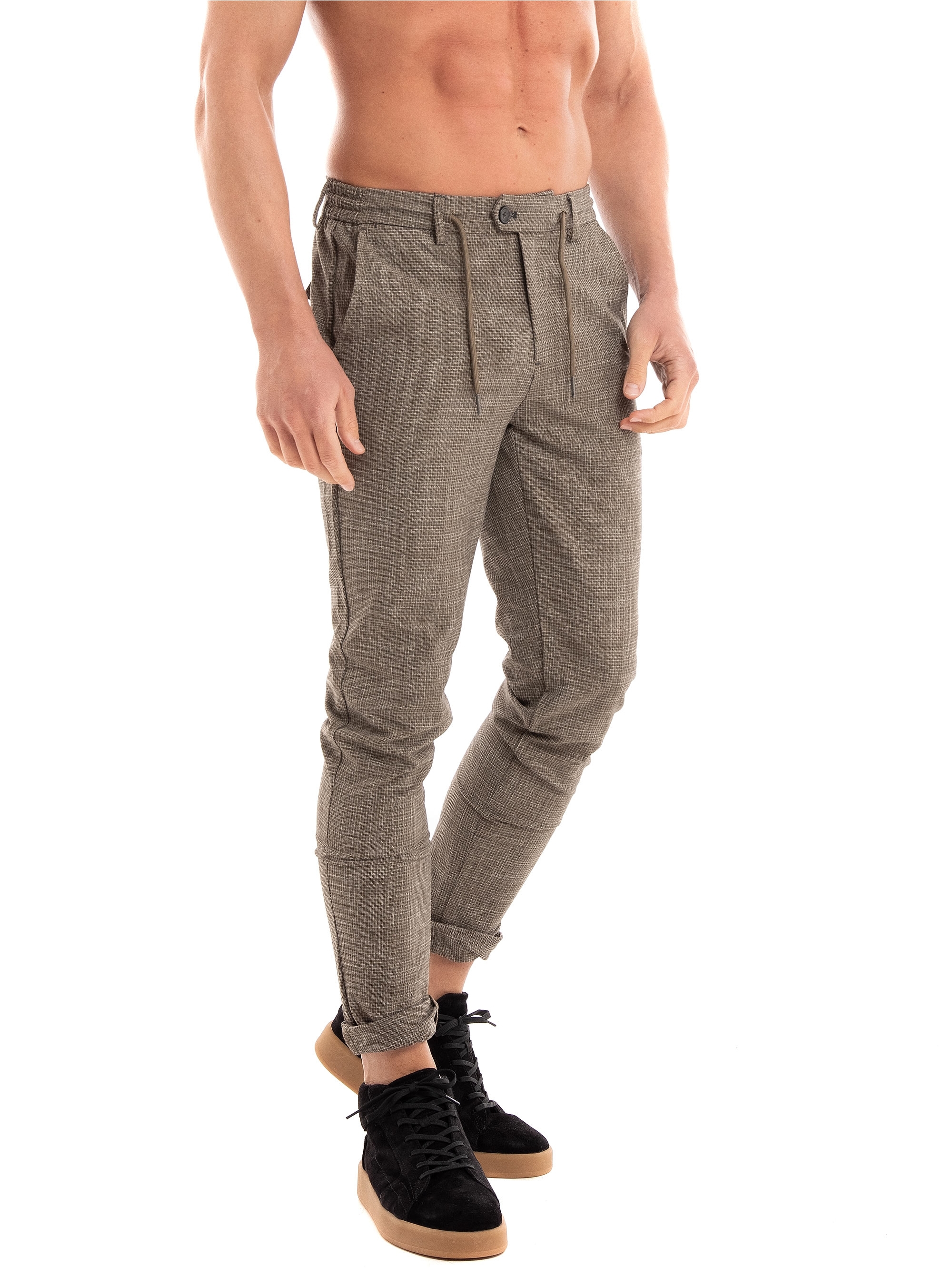 Dstrezzed Lancaster Tapered Jogger Structure Melange - Light Brown