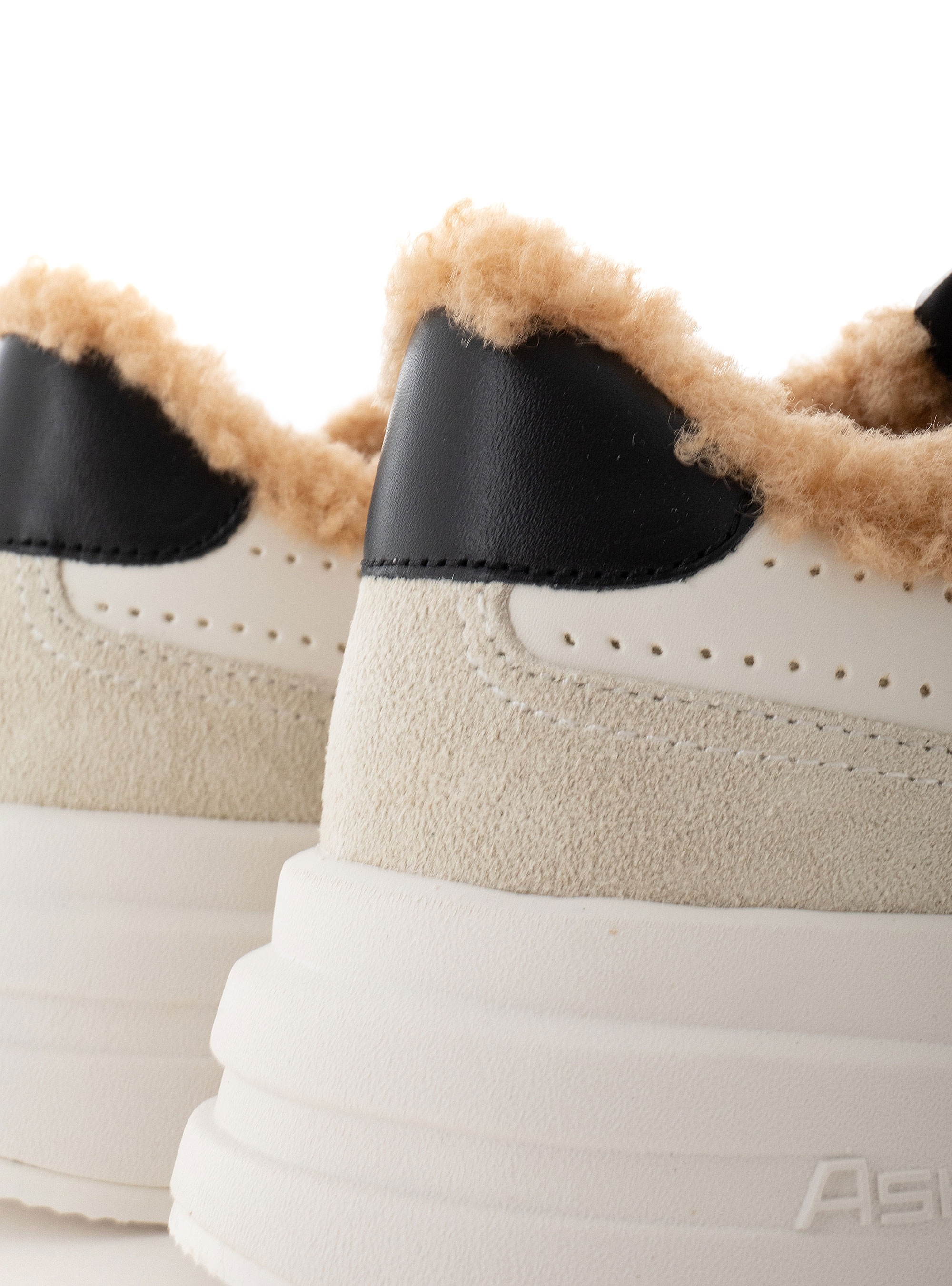 Ash Impuls Fur Sneakers - White