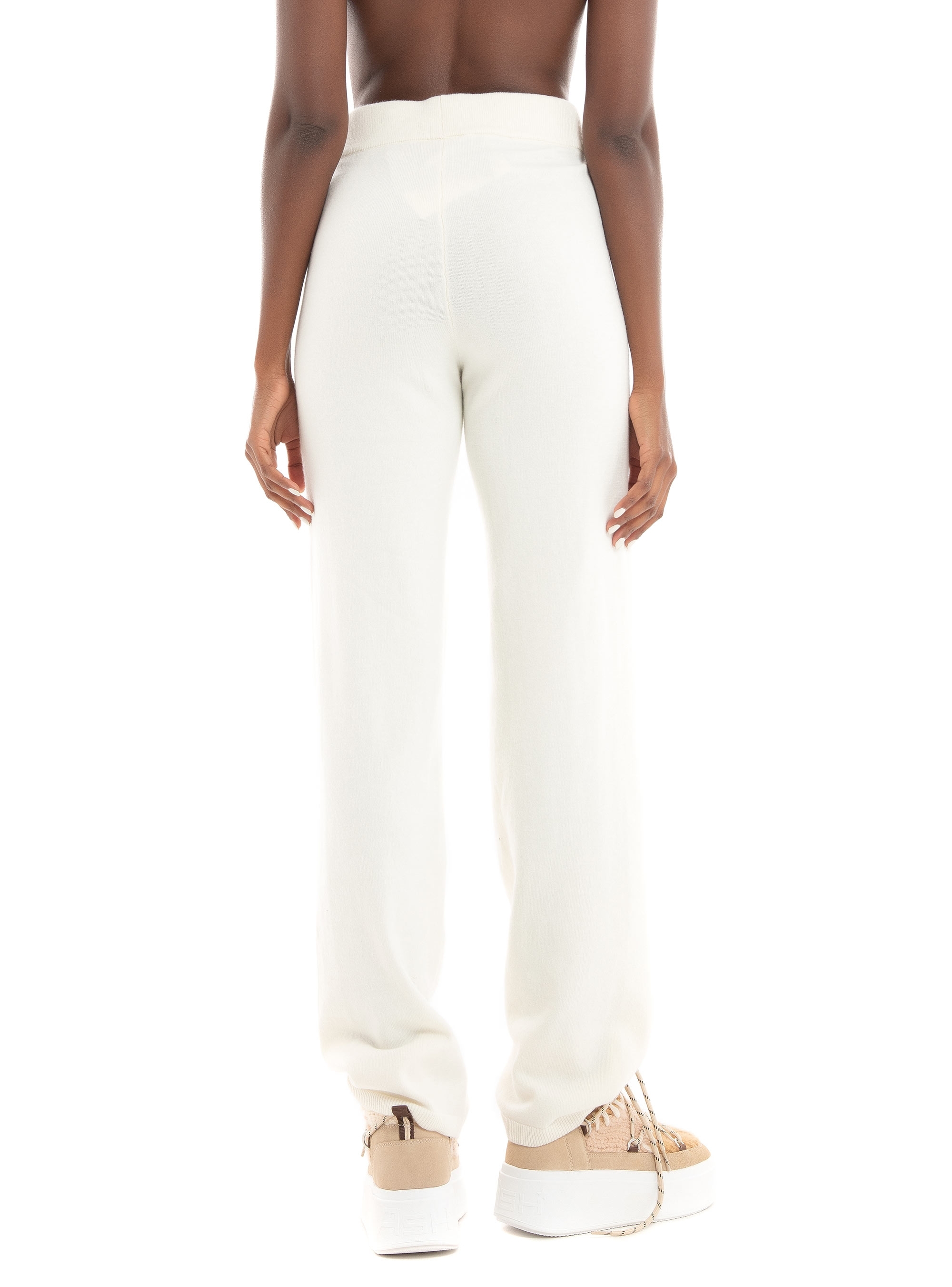 Vero Moda Vivan High Waist Wide Knit Pants - Light Beige