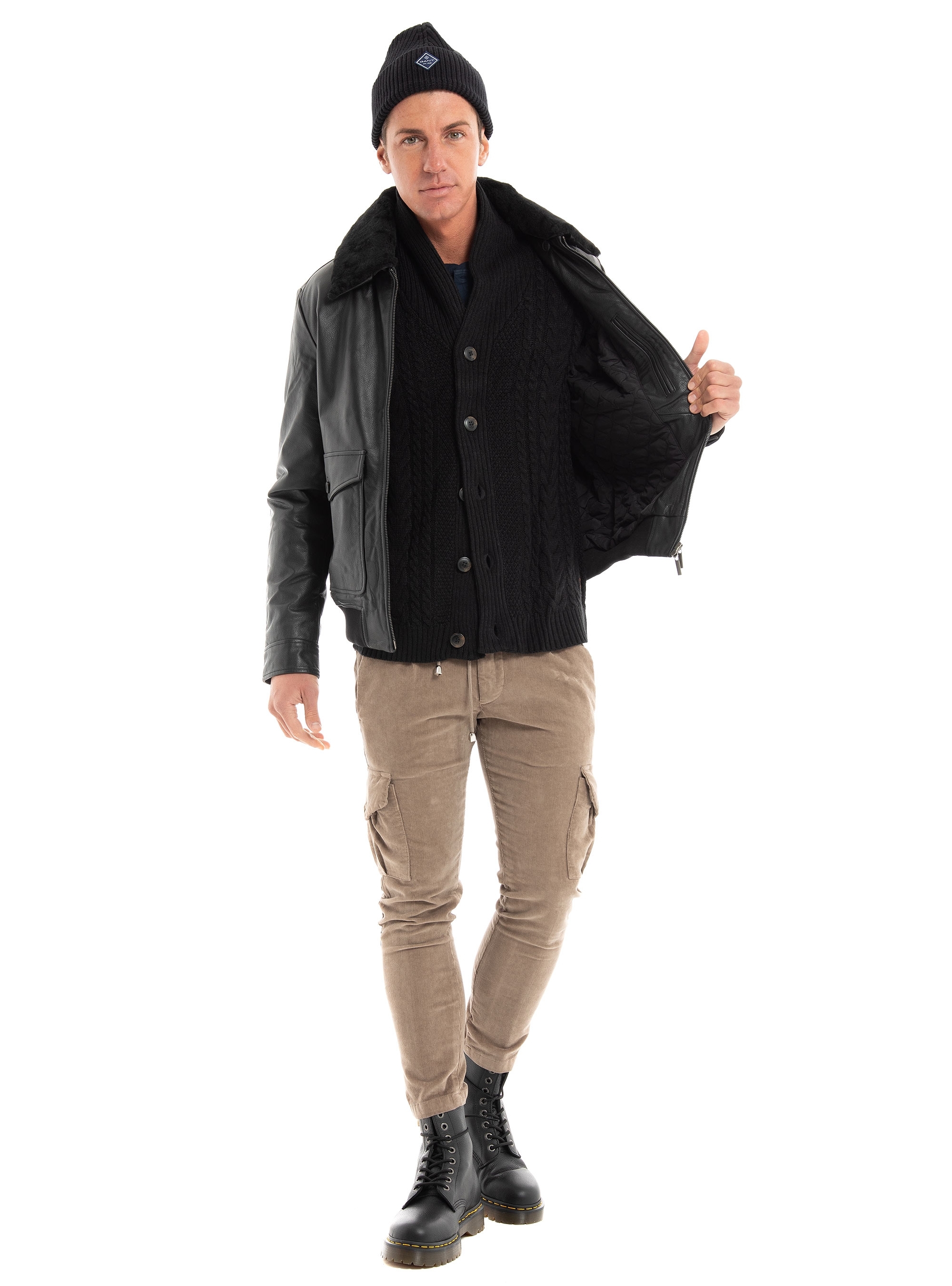 Paul Miranda Corduroy Cargo Pants - Light Brown