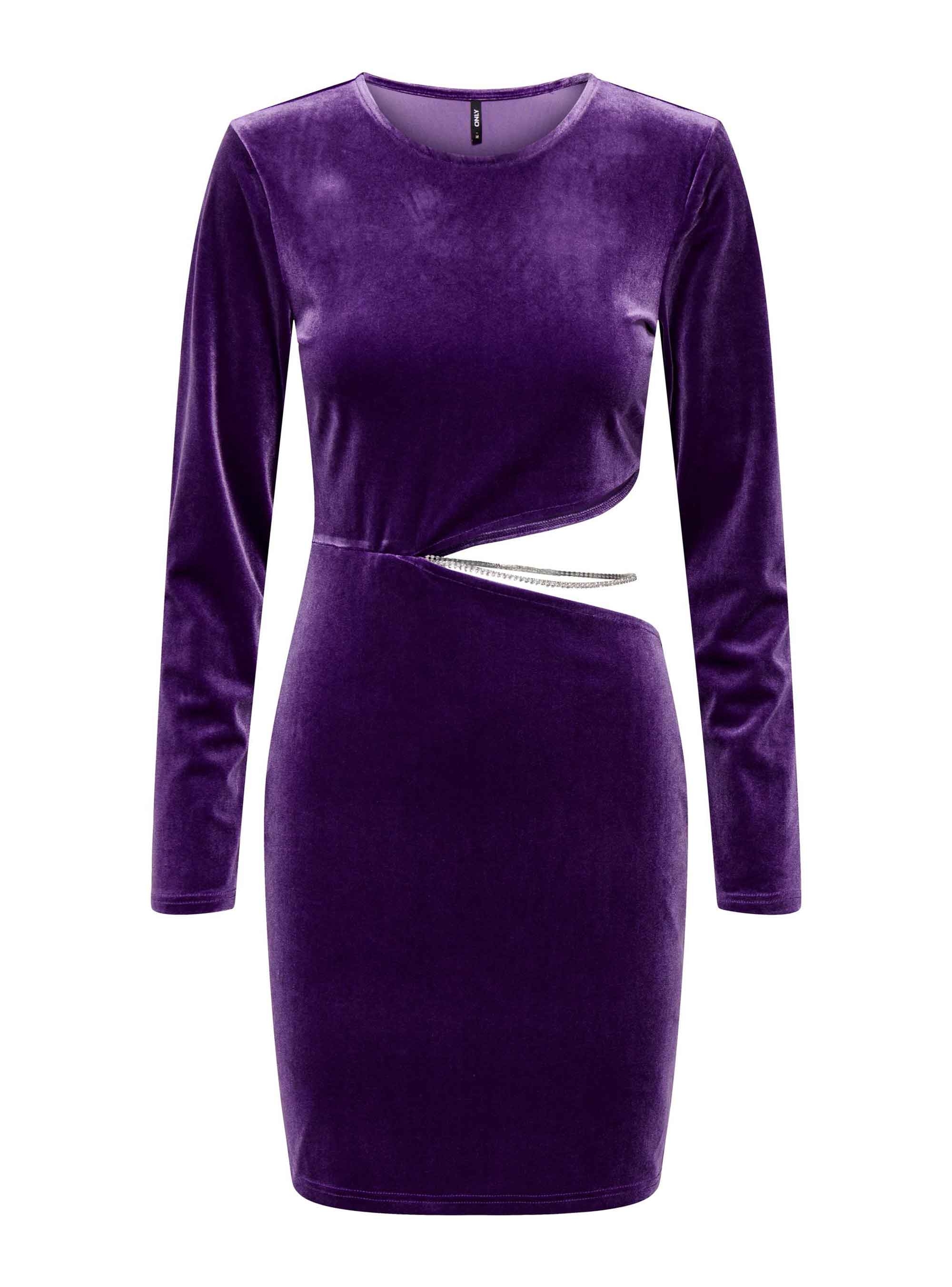 Only Smooth Velvet Dress - Purple