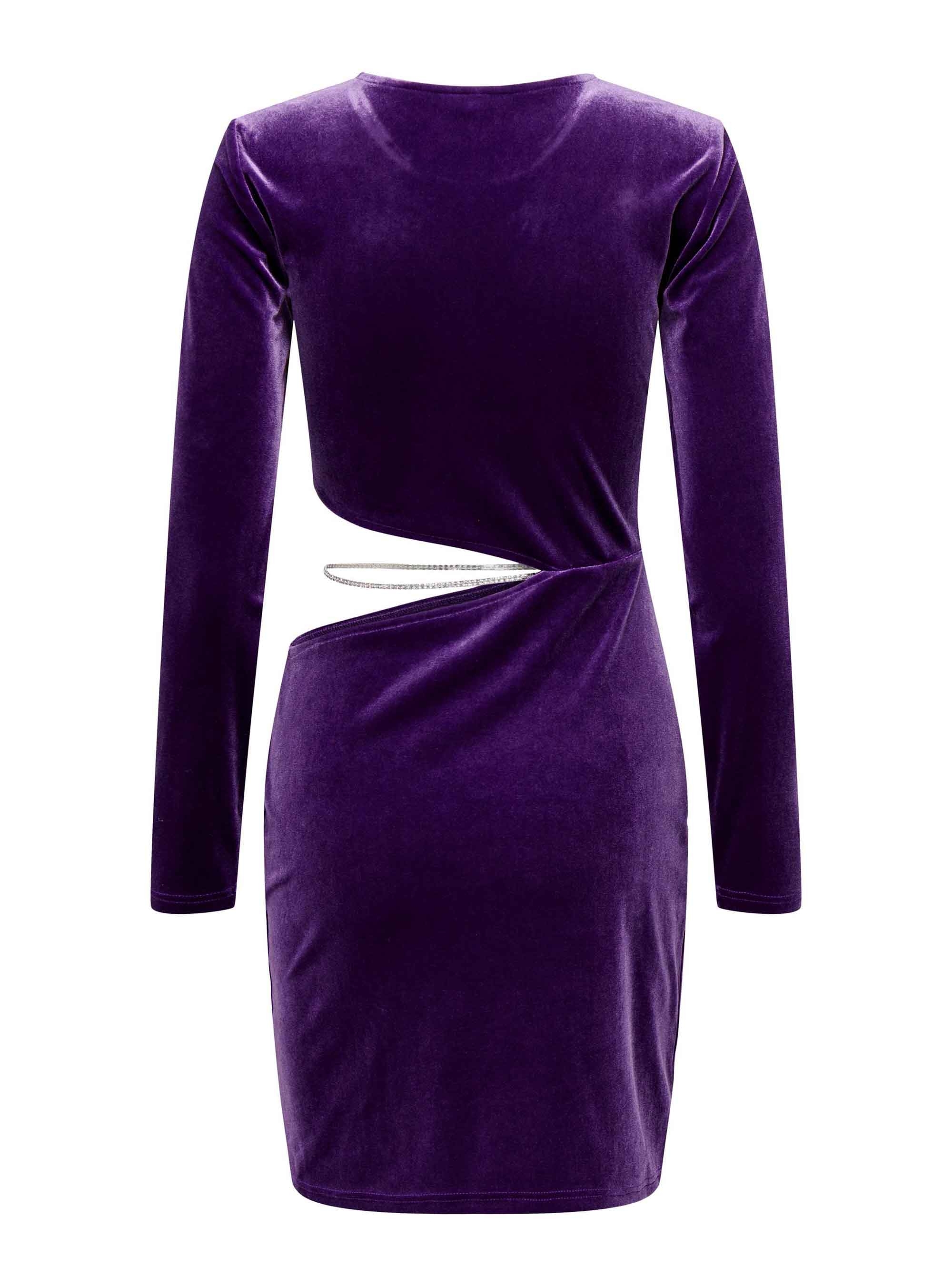 Only Smooth Velvet Dress - Purple
