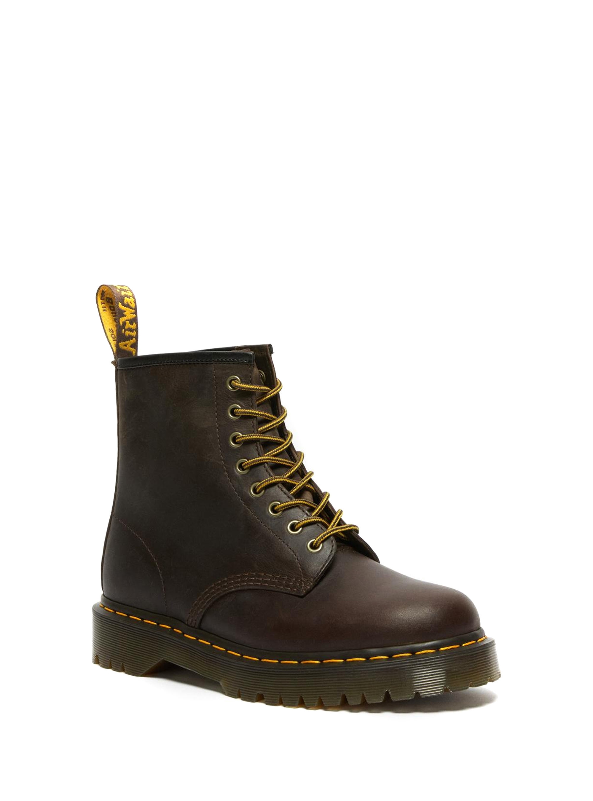 Dr Martens 1460 Bex Crazy Horse Ankle Boots - Dark Brown