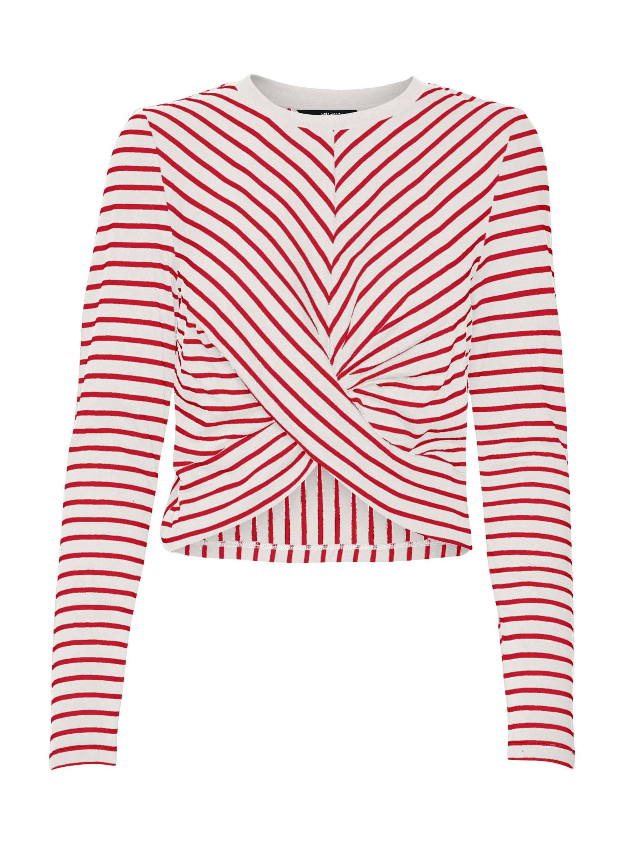 Vero Moda Lexie April Long Sleeve Wrap Top - Red